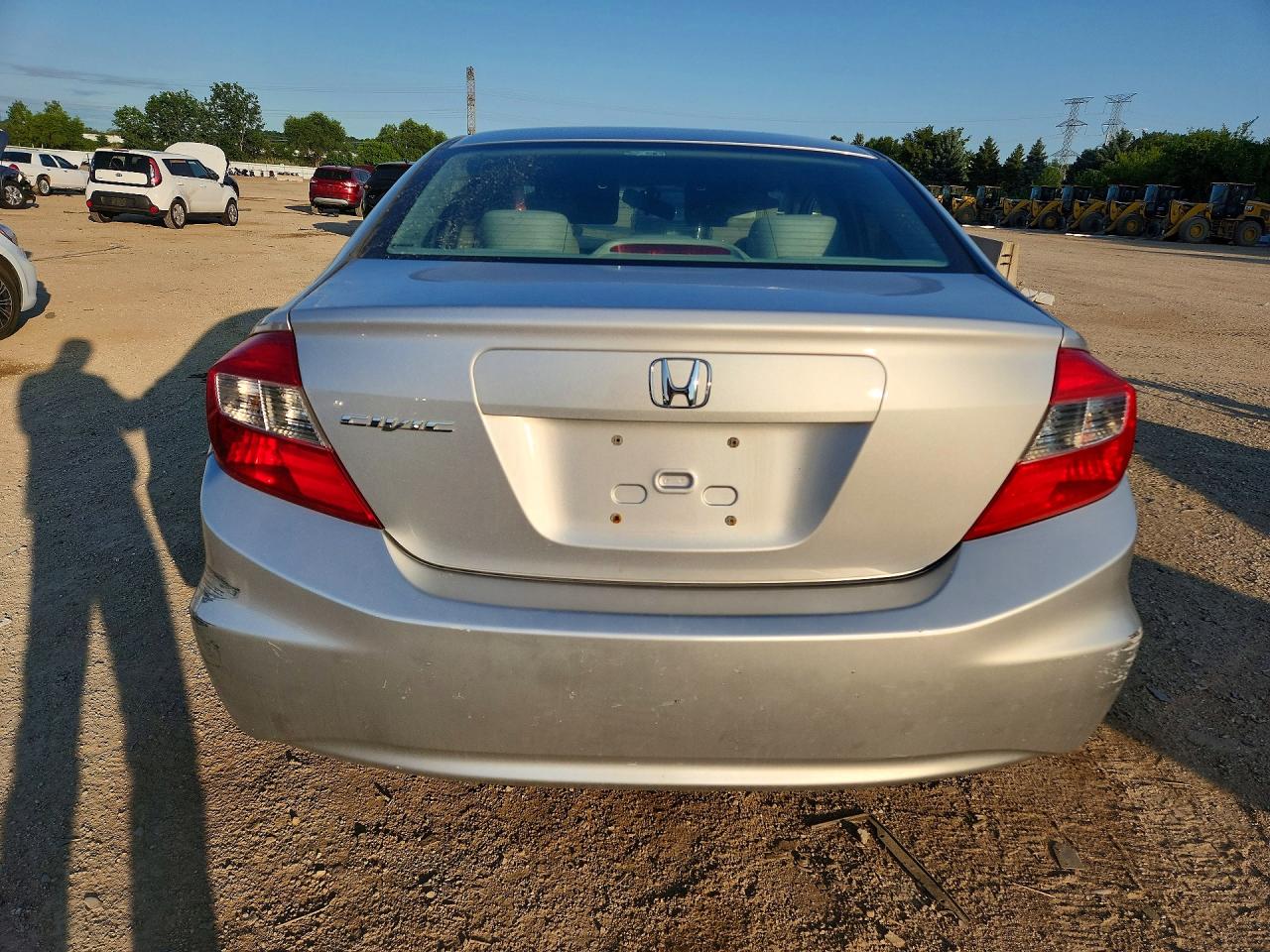 2012 Honda Civic Lx Silver vin: 19XFB2F5XCE055523