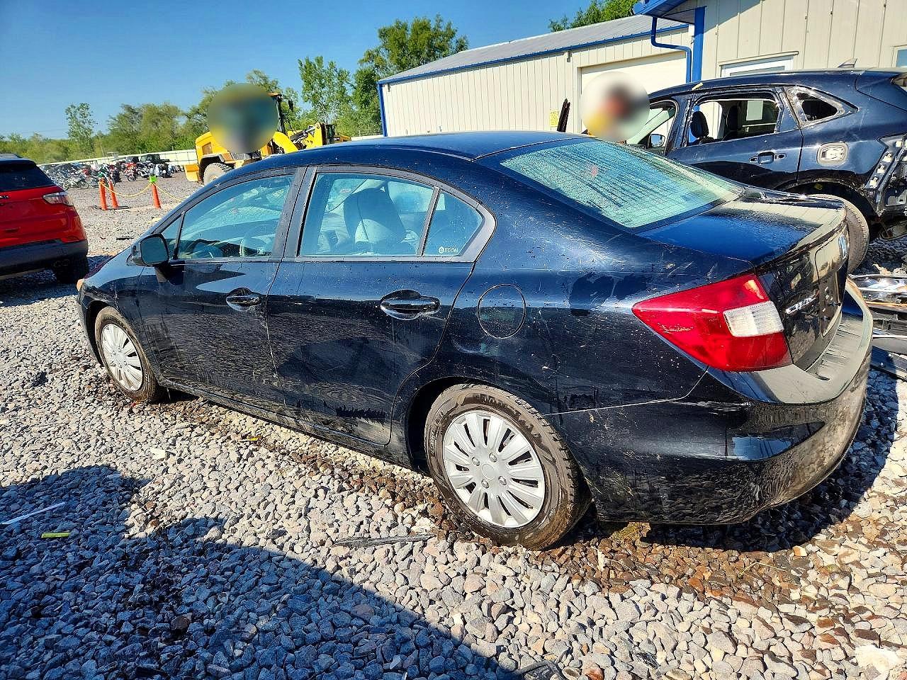 2012 Honda Civic Lx Black vin: 19XFB2F5XCE062858