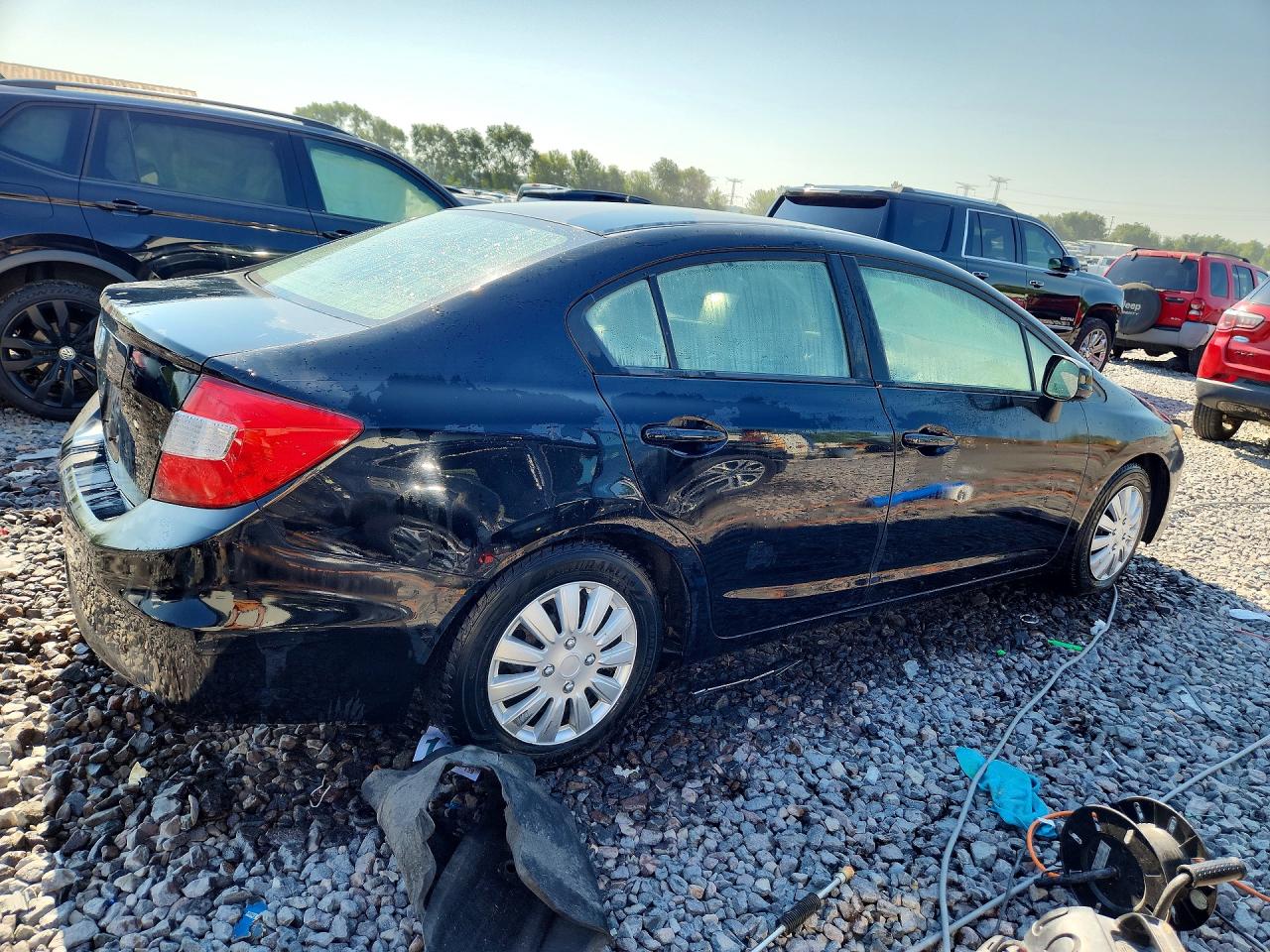2012 Honda Civic Lx Black vin: 19XFB2F5XCE062858
