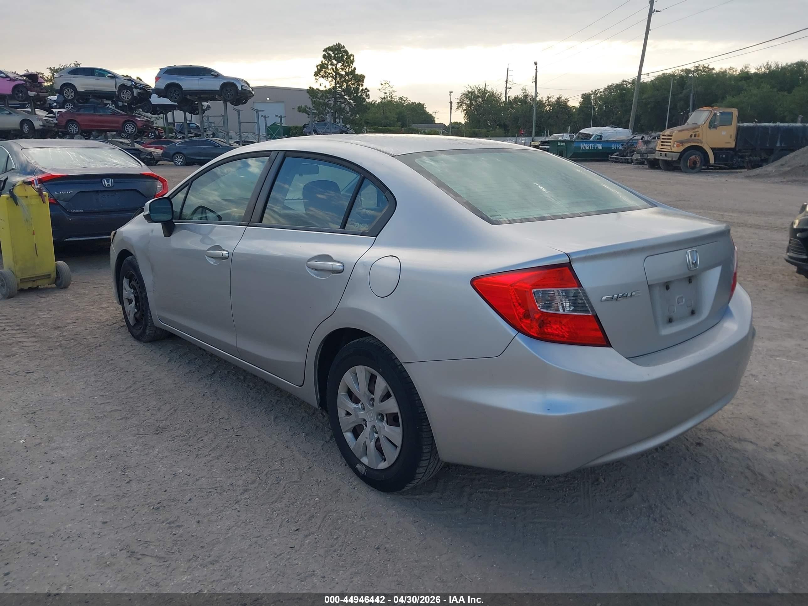 2012 Honda Civic Lx Silver vin: 19XFB2F5XCE074086