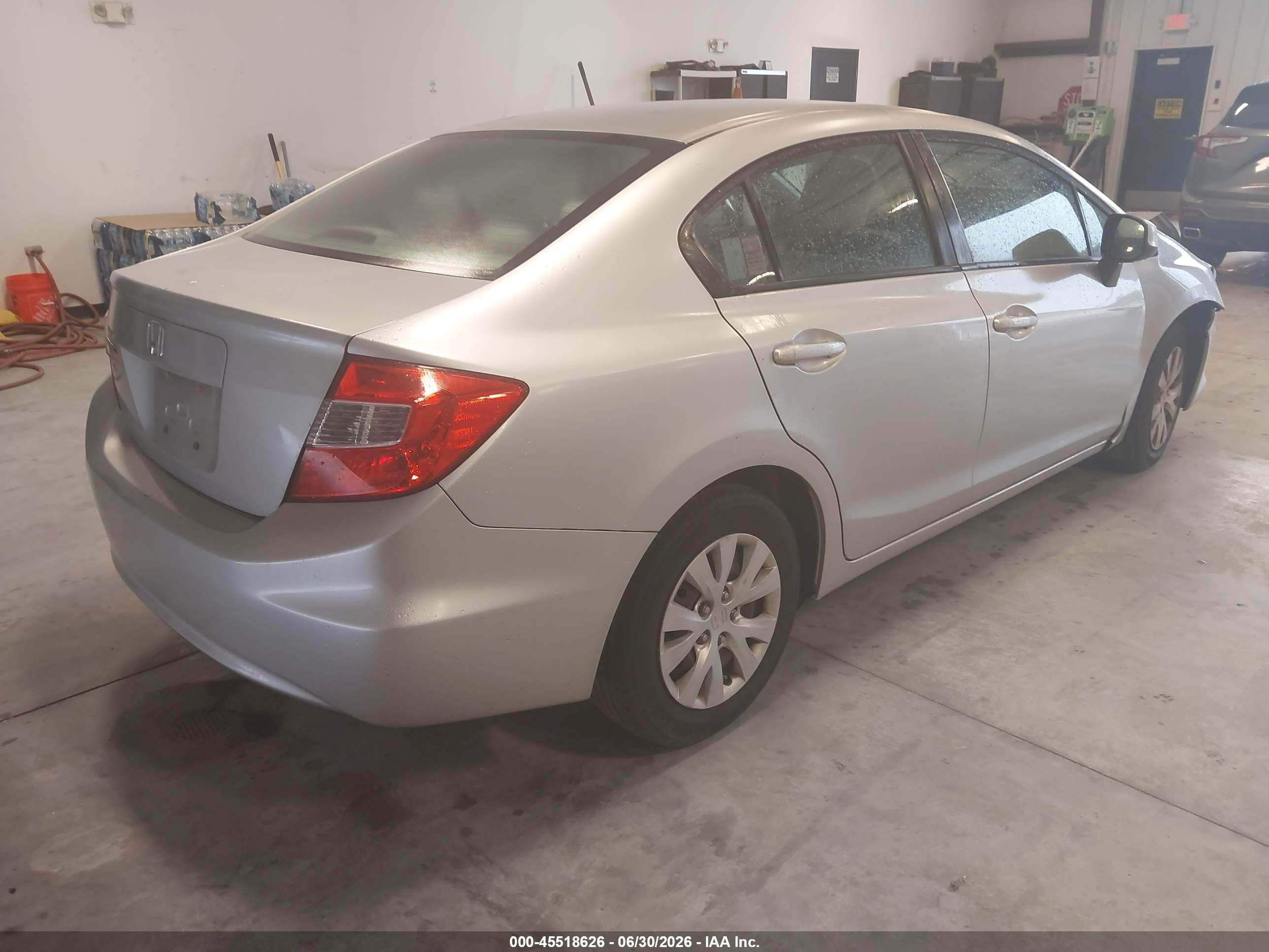 2012 Honda Civic Lx Серебряный vin: 19XFB2F5XCE075867