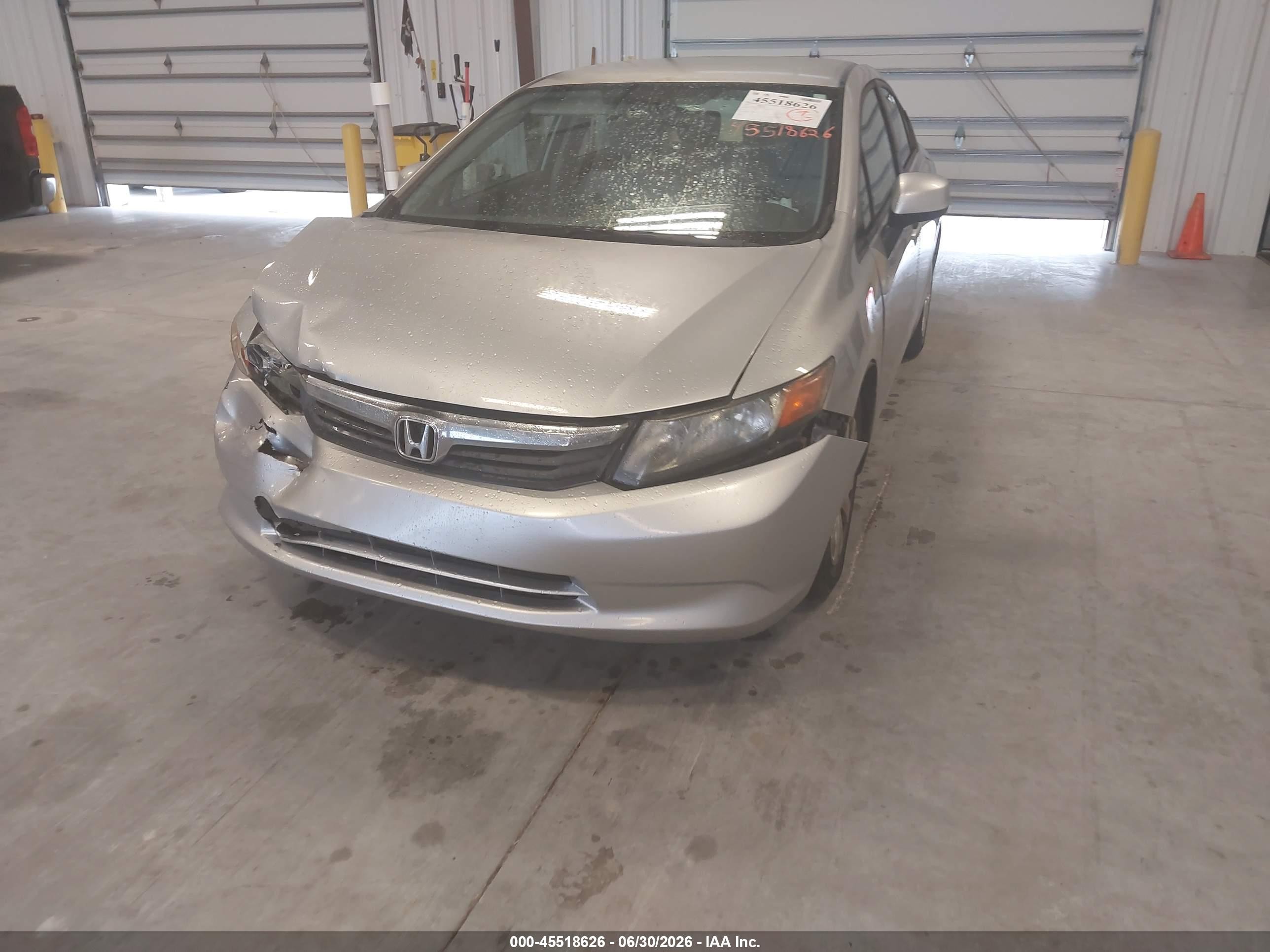 2012 Honda Civic Lx Серебряный vin: 19XFB2F5XCE075867