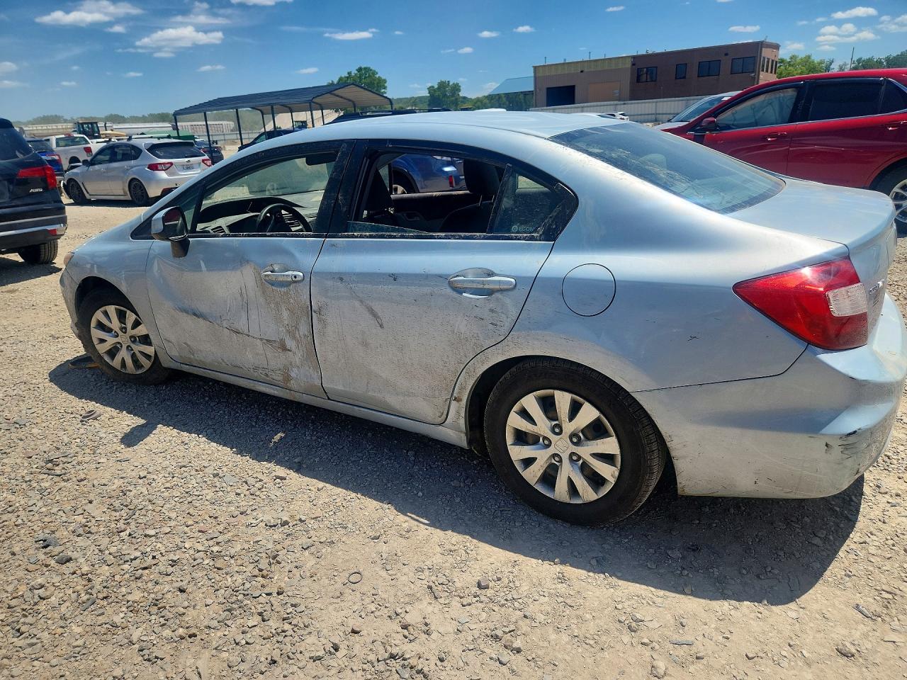 2012 Honda Civic Lx Синий vin: 19XFB2F5XCE077442