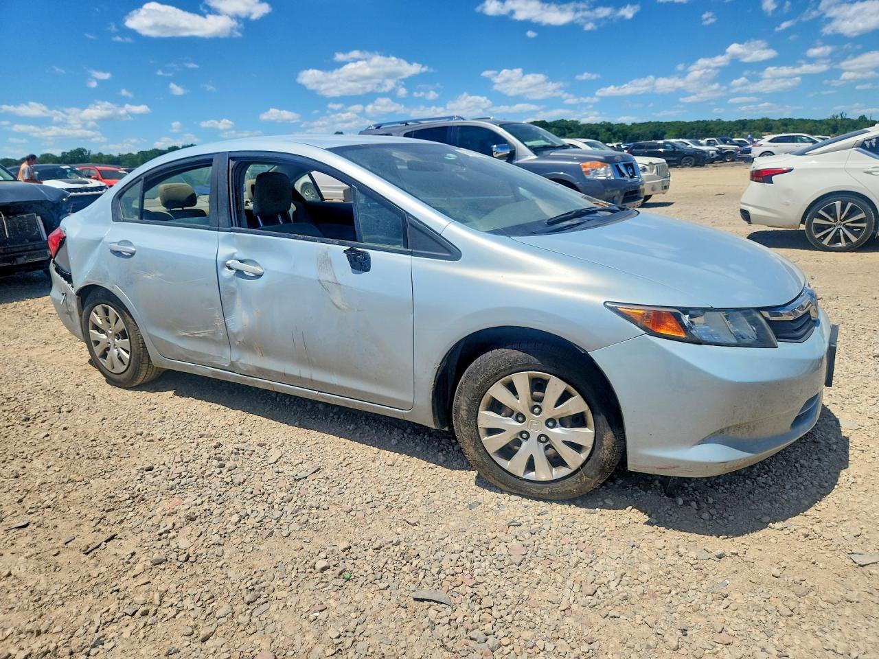 2012 Honda Civic Lx Синий vin: 19XFB2F5XCE077442