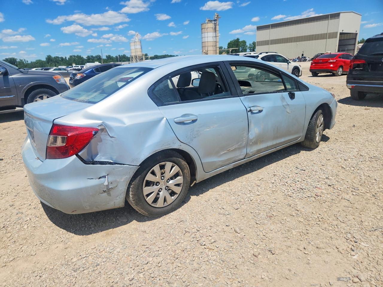 2012 Honda Civic Lx Синий vin: 19XFB2F5XCE077442