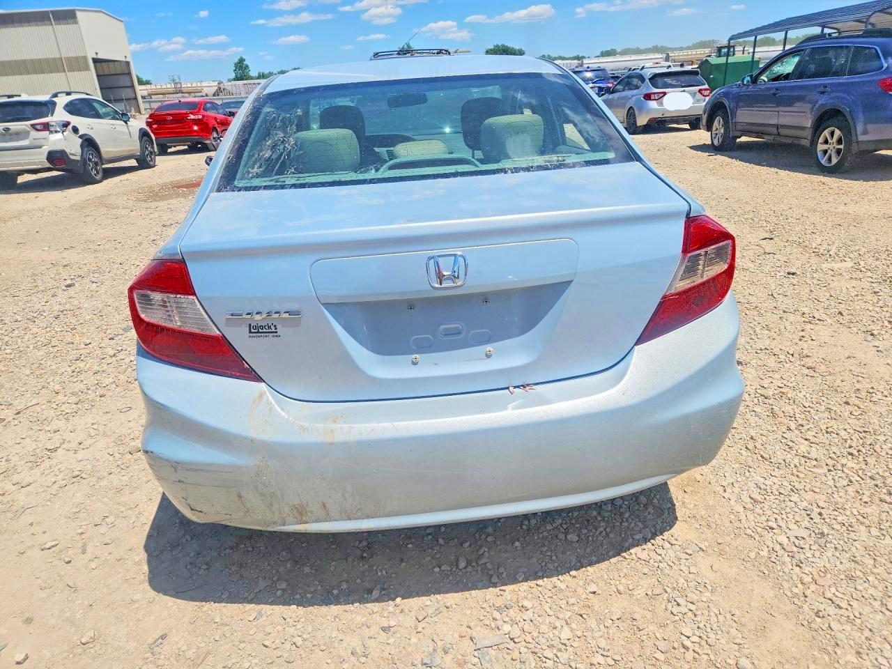 2012 Honda Civic Lx Синий vin: 19XFB2F5XCE077442