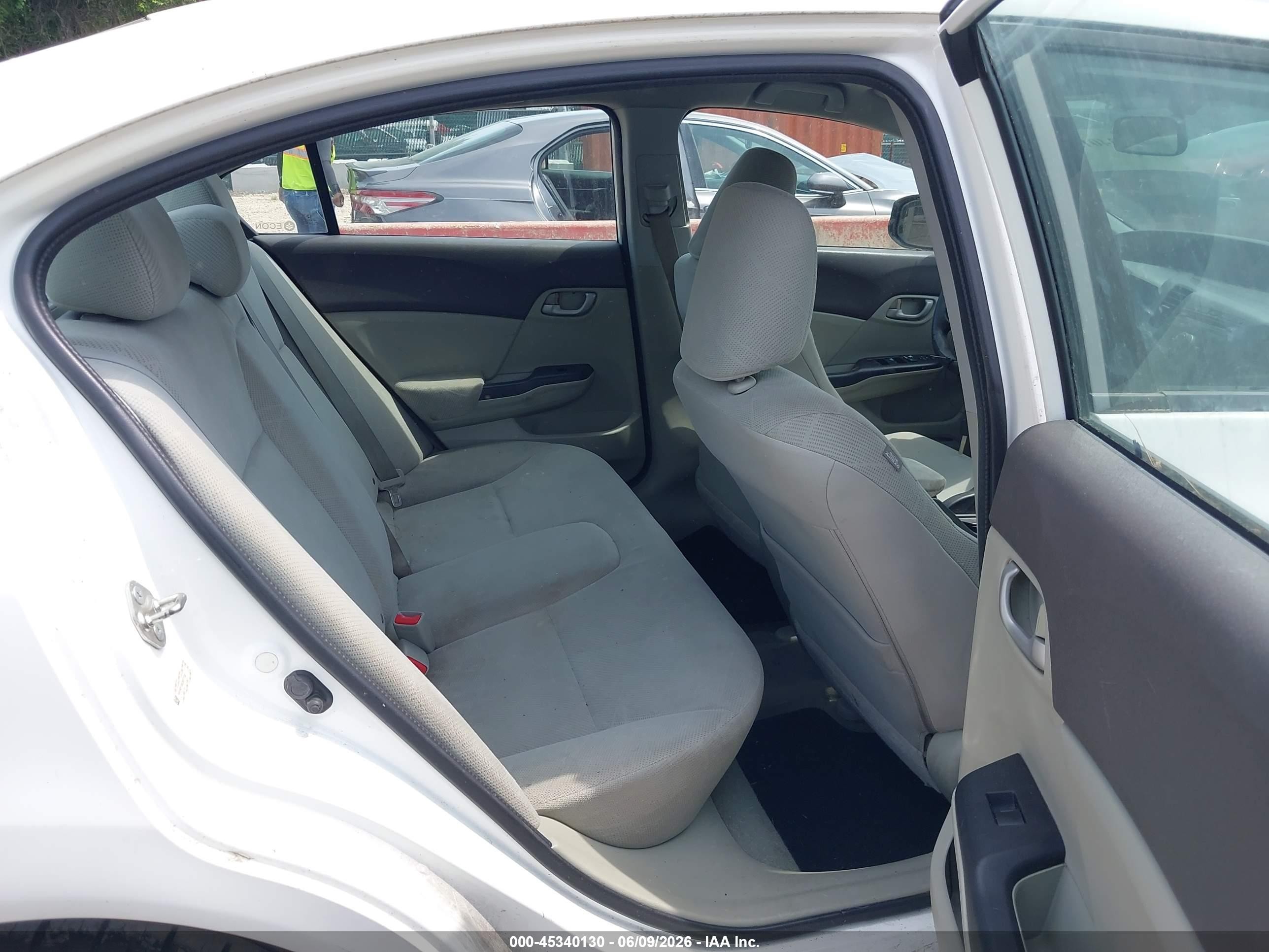 2012 Honda Civic Lx White vin: 19XFB2F5XCE077733