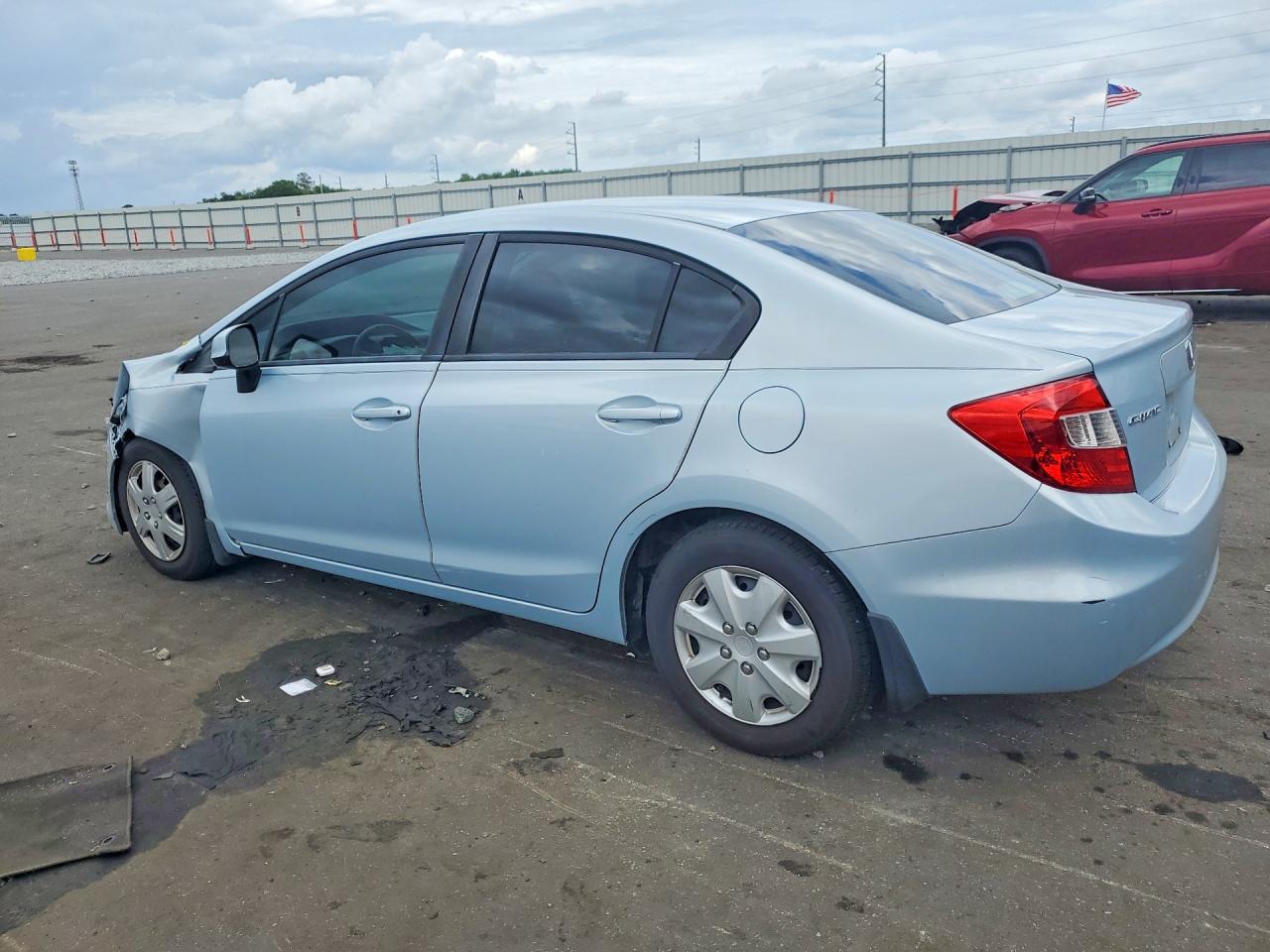 2012 Honda Civic Lx Синий vin: 19XFB2F5XCE078168