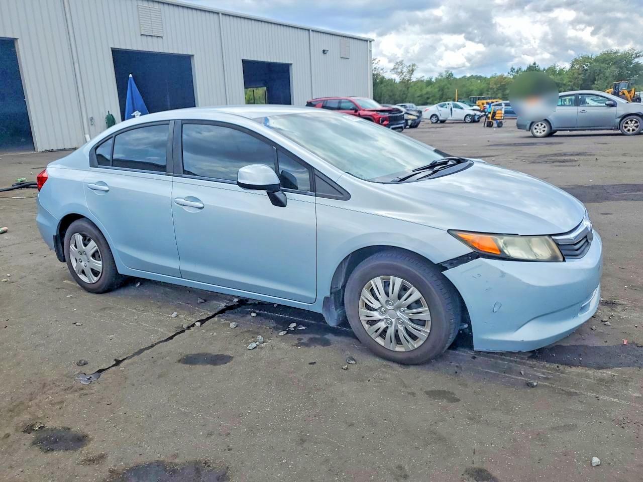 2012 Honda Civic Lx Синий vin: 19XFB2F5XCE078168