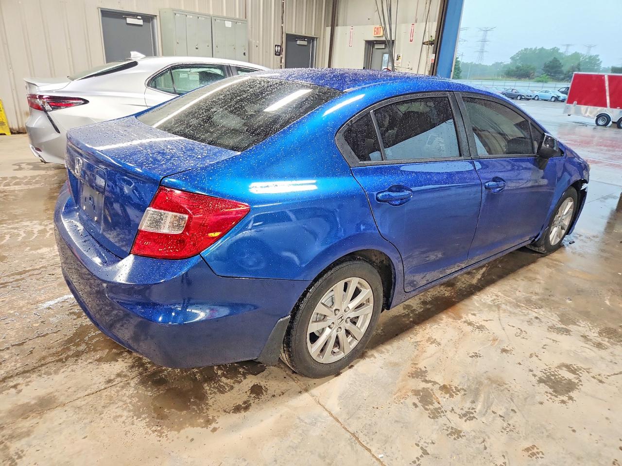 2012 Honda Civic Lx Blue vin: 19XFB2F5XCE081572