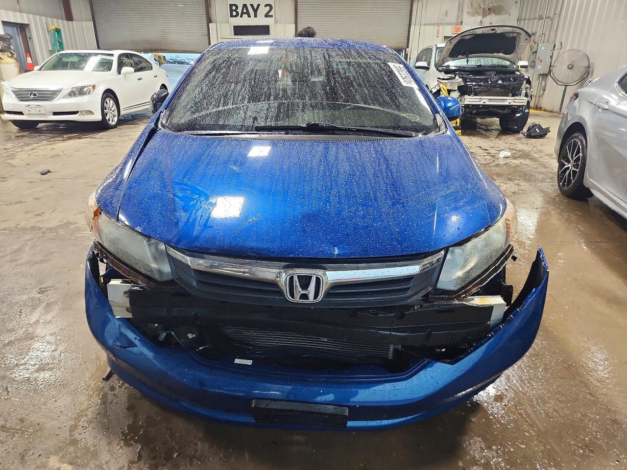 2012 Honda Civic Lx Blue vin: 19XFB2F5XCE081572