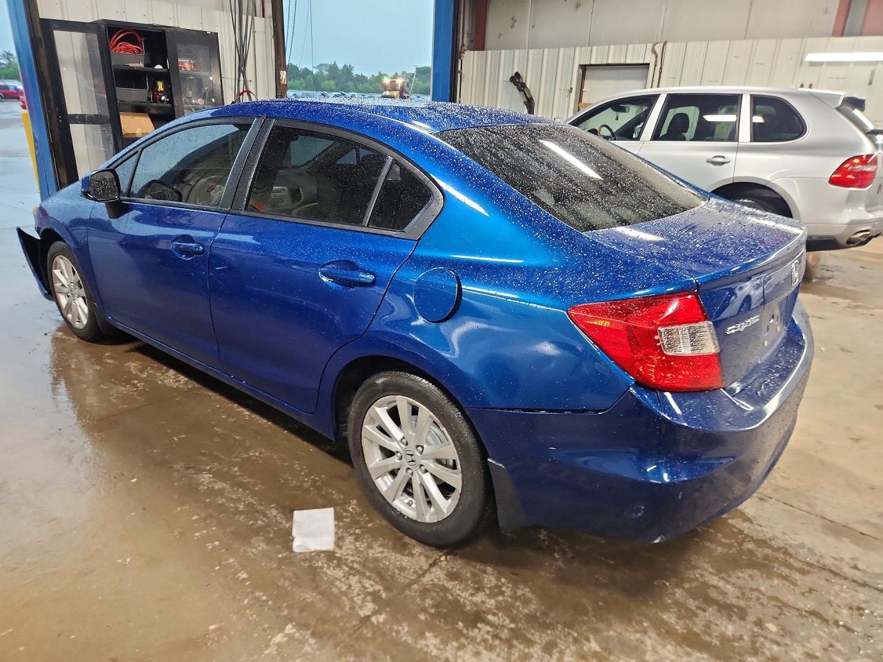2012 Honda Civic Lx Blue vin: 19XFB2F5XCE081572