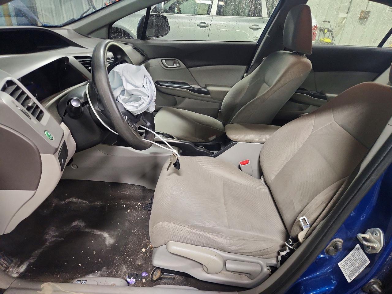 2012 Honda Civic Lx Blue vin: 19XFB2F5XCE081572