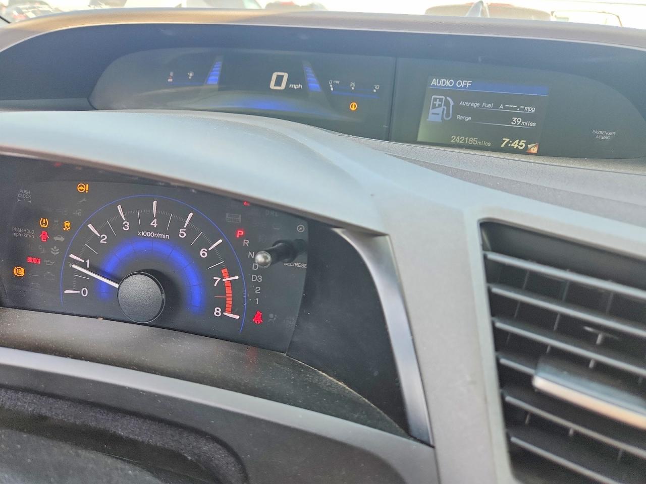 2012 Honda Civic Silver vin: 19XFB2F5XCE085816