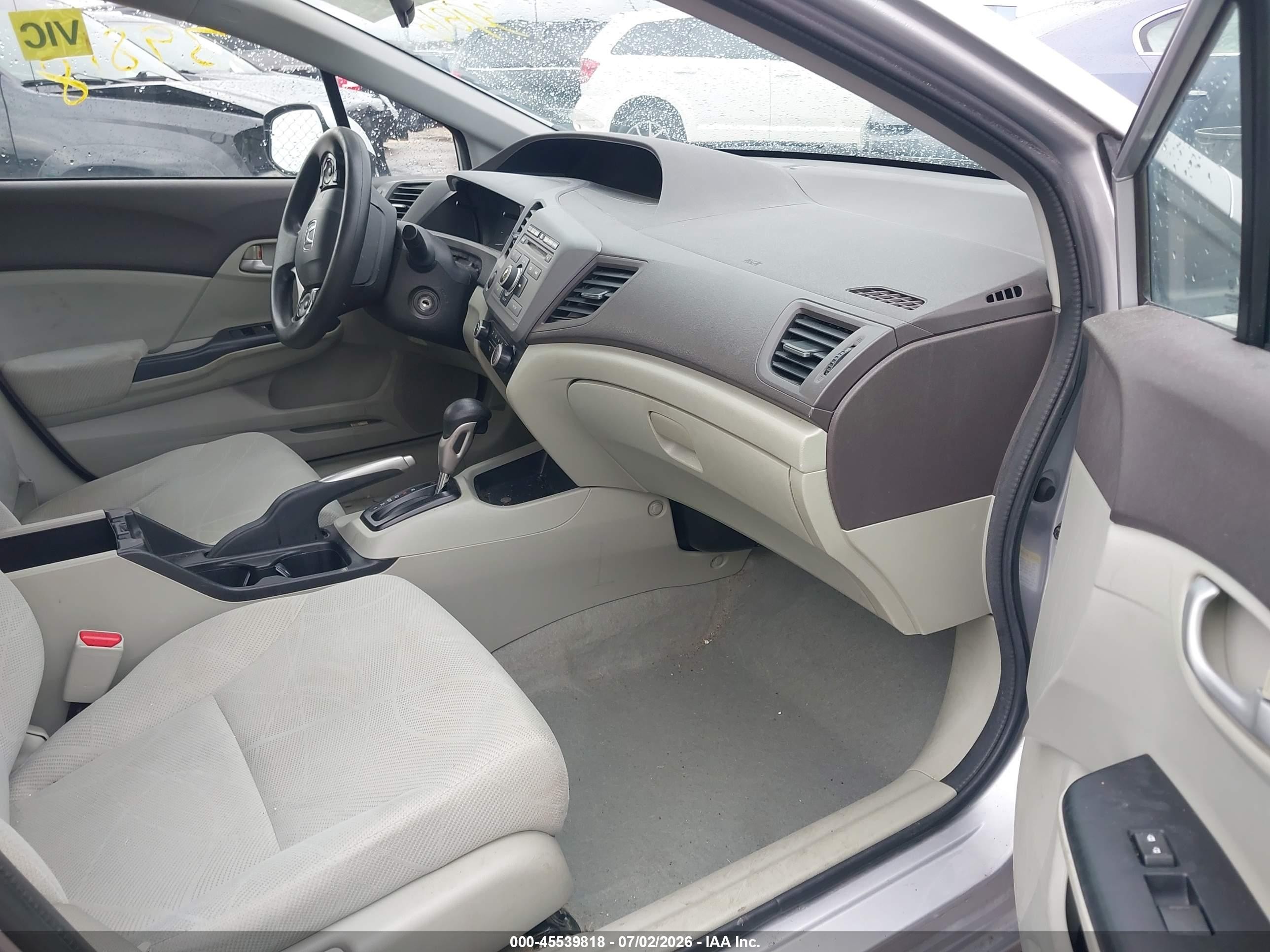 2012 Honda Civic Lx Silver vin: 19XFB2F5XCE088456