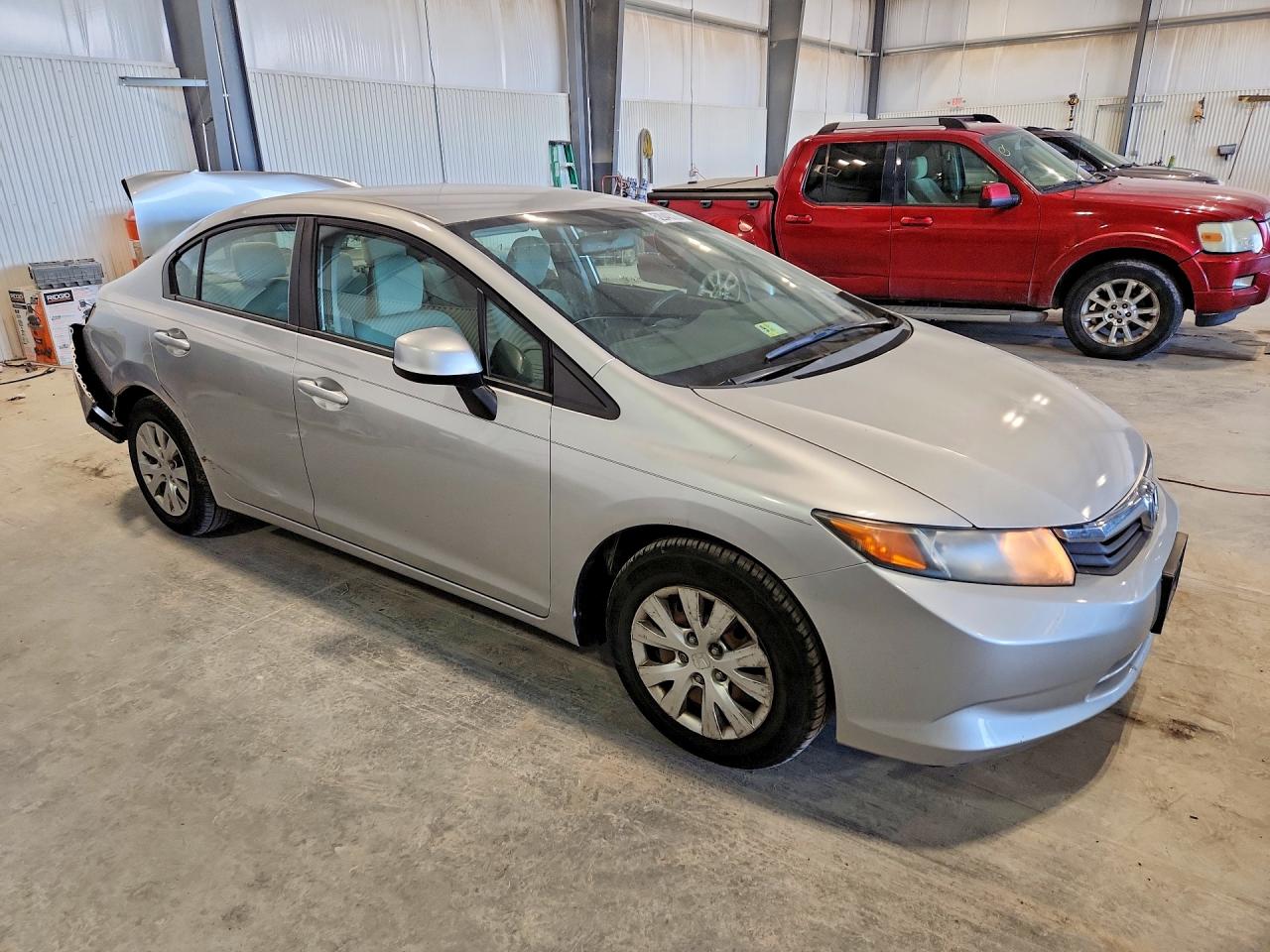 2012 Honda Civic Lx Silver vin: 19XFB2F5XCE091017