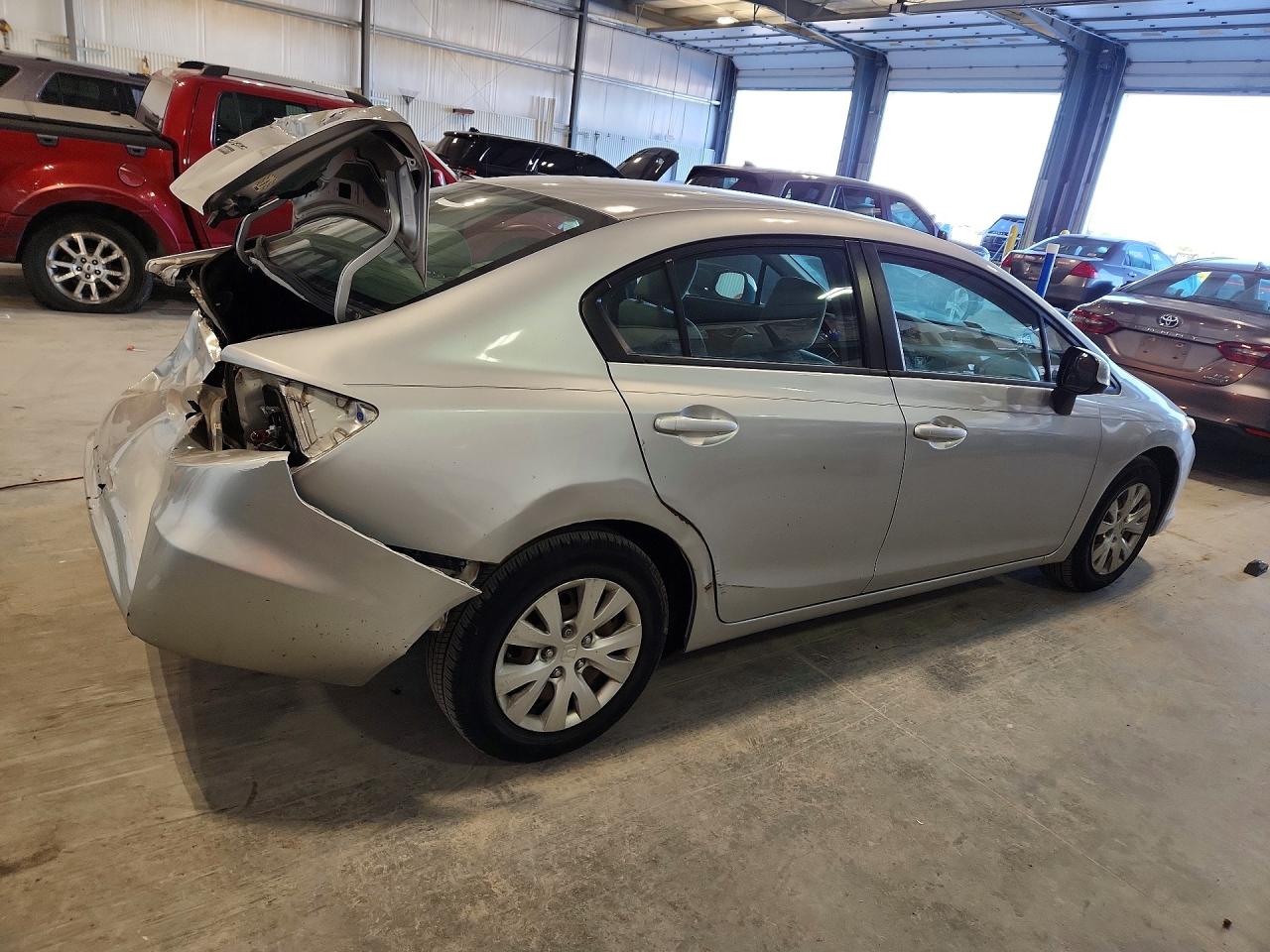 2012 Honda Civic Lx Silver vin: 19XFB2F5XCE091017