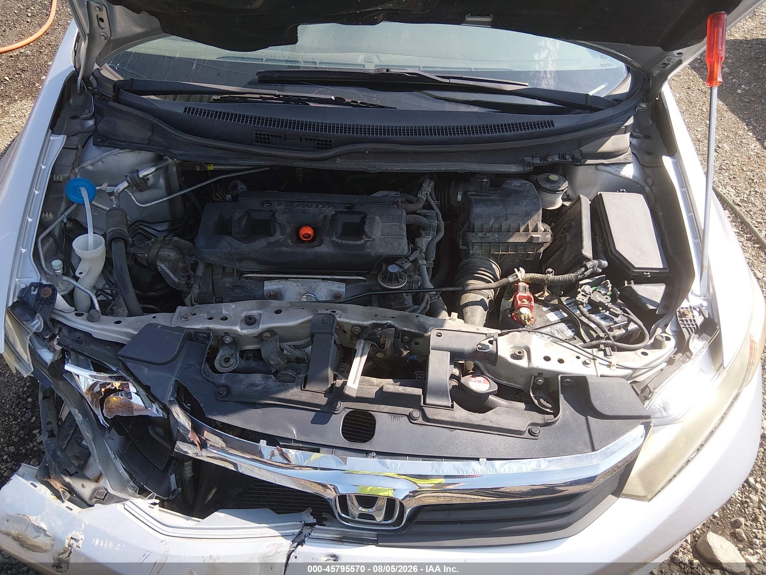 2012 Honda Civic Lx Silver vin: 19XFB2F5XCE098145
