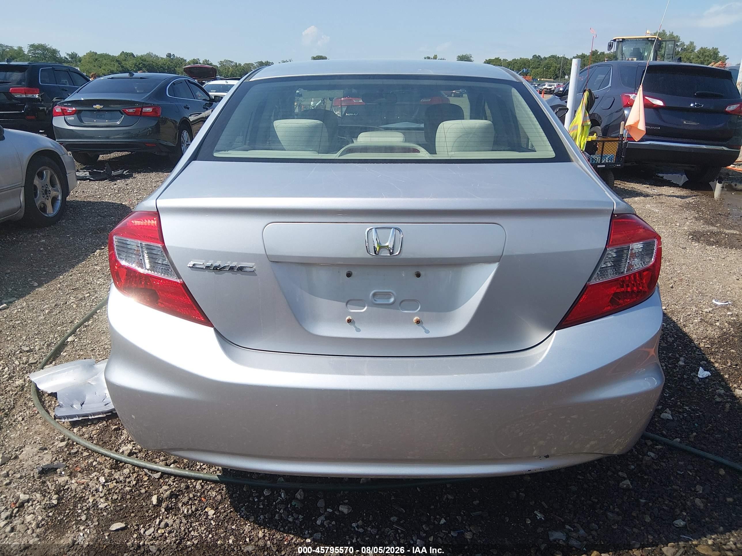 2012 Honda Civic Lx Silver vin: 19XFB2F5XCE098145