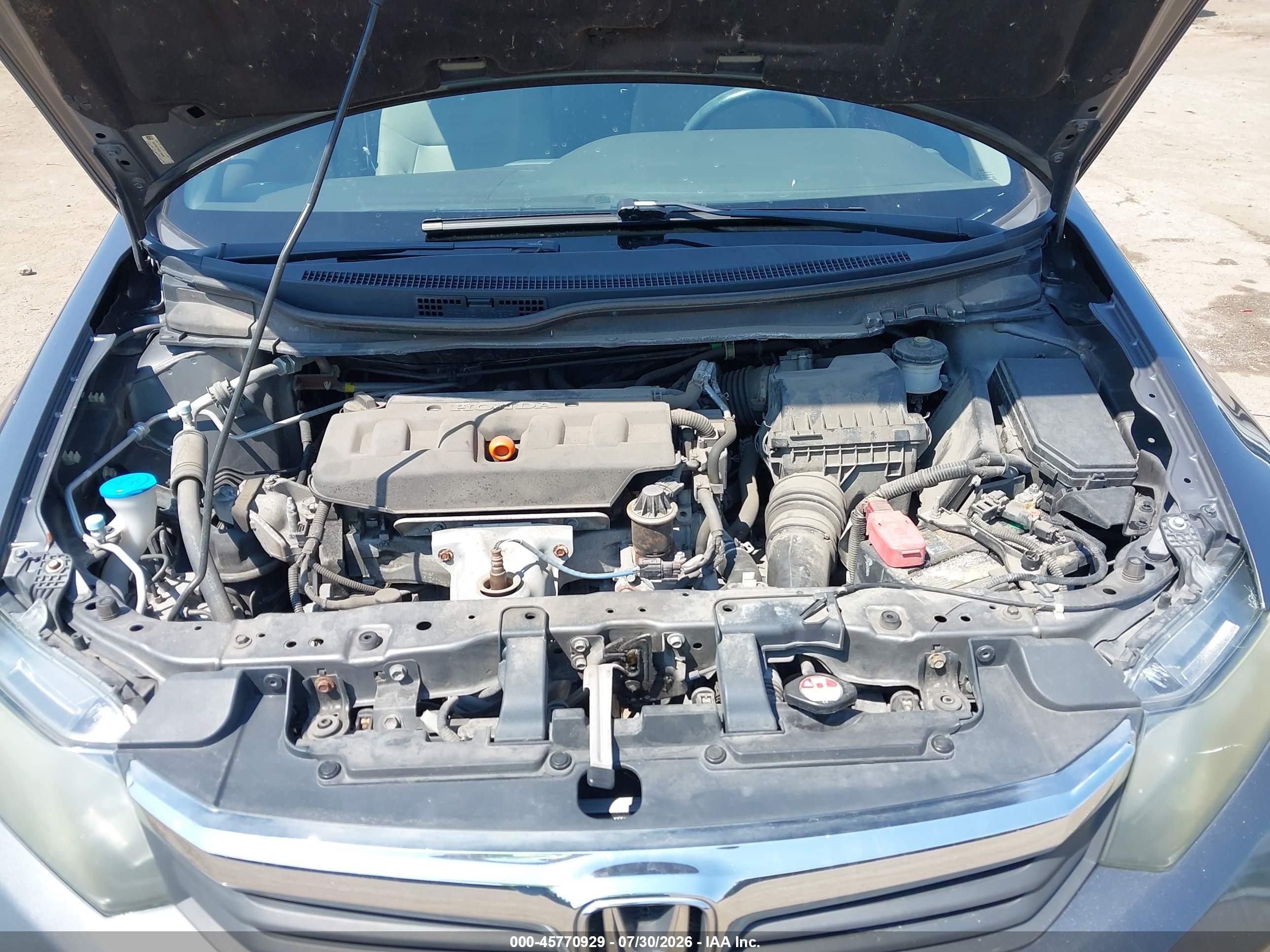 2012 Honda Civic Lx Gray vin: 19XFB2F5XCE104042