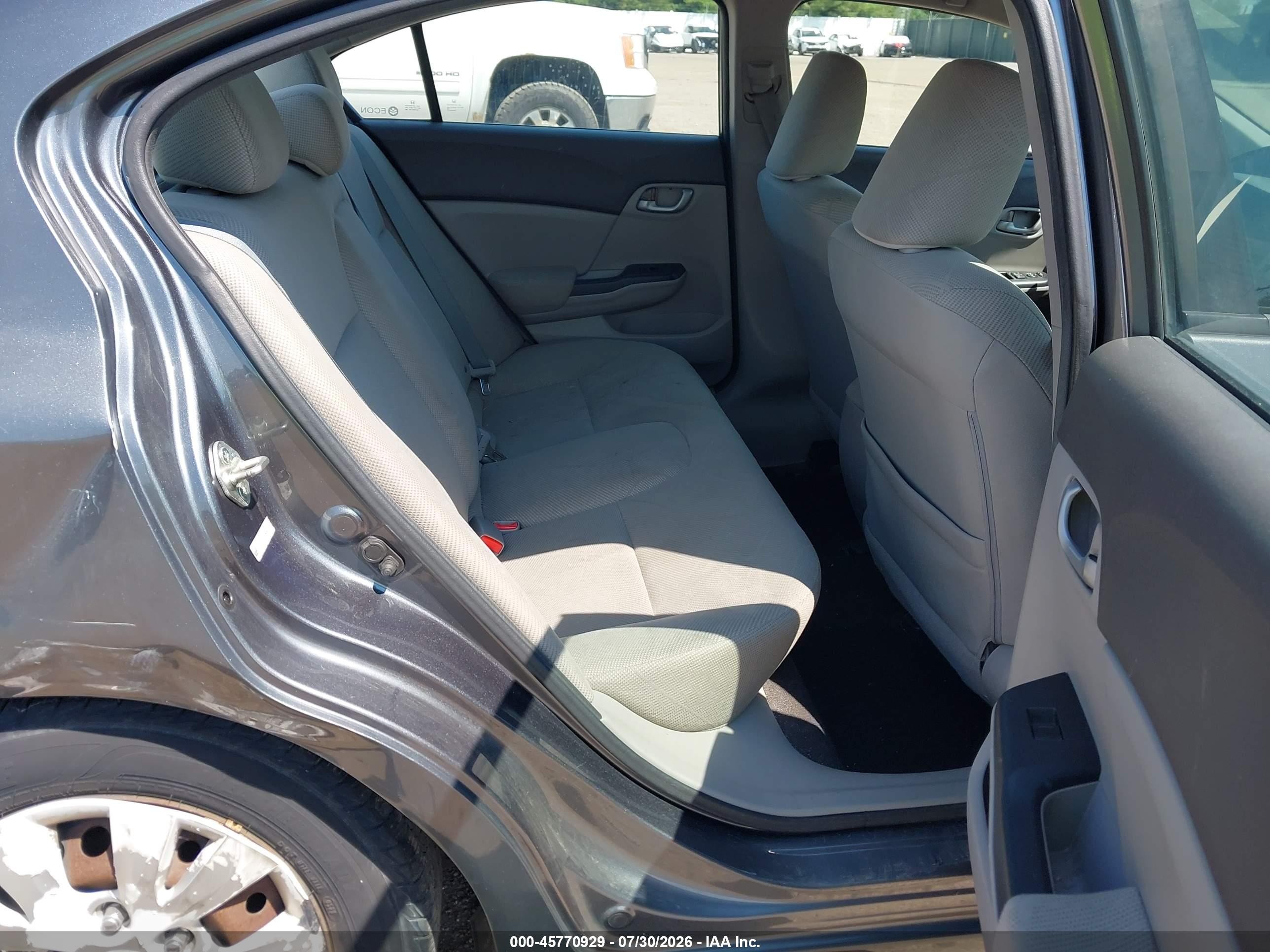 2012 Honda Civic Lx Gray vin: 19XFB2F5XCE104042