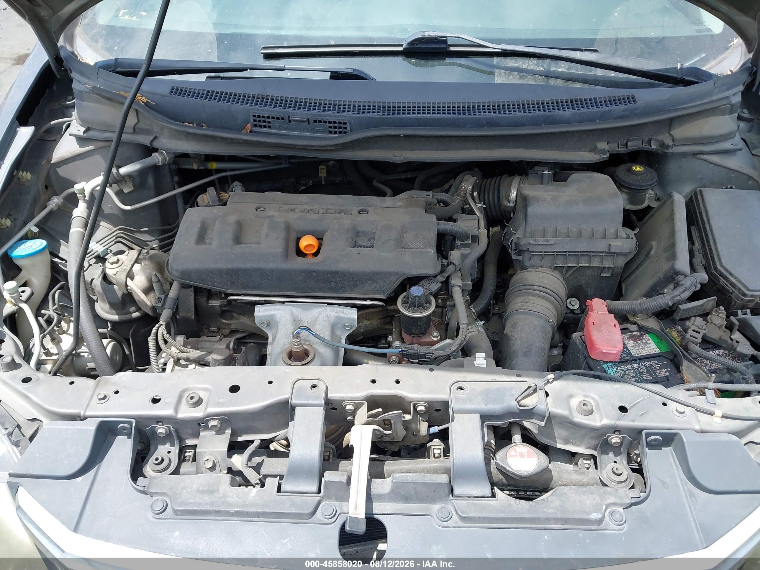 2012 Honda Civic Lx Gray vin: 19XFB2F5XCE301969