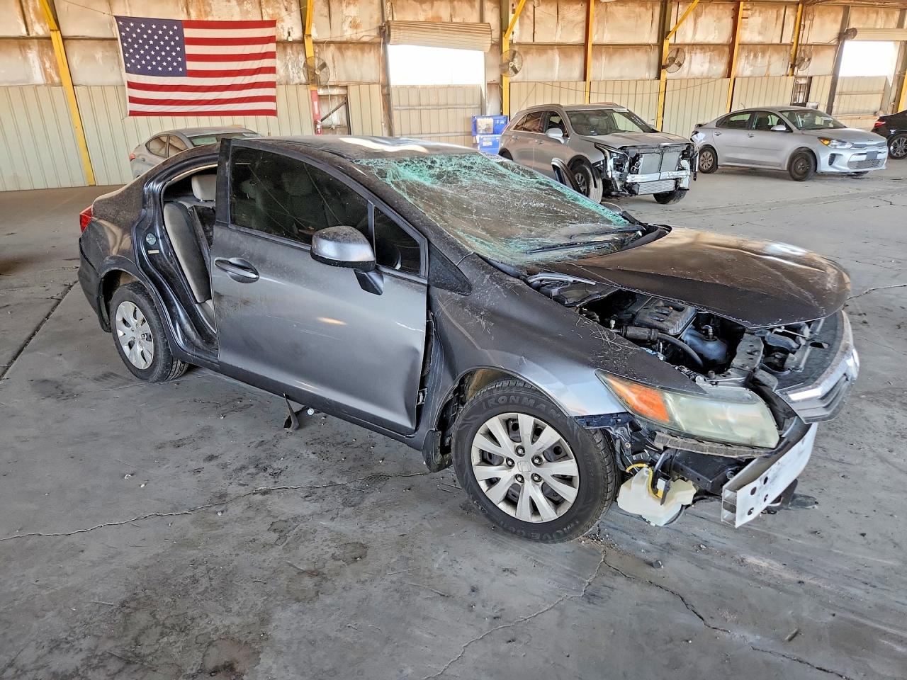 2012 Honda Civic Lx Charcoal vin: 19XFB2F5XCE326984