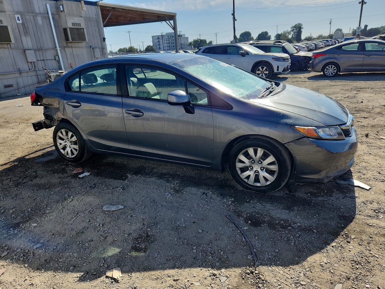 2012 Honda Civic Lx Серый vin: 19XFB2F5XCE336799