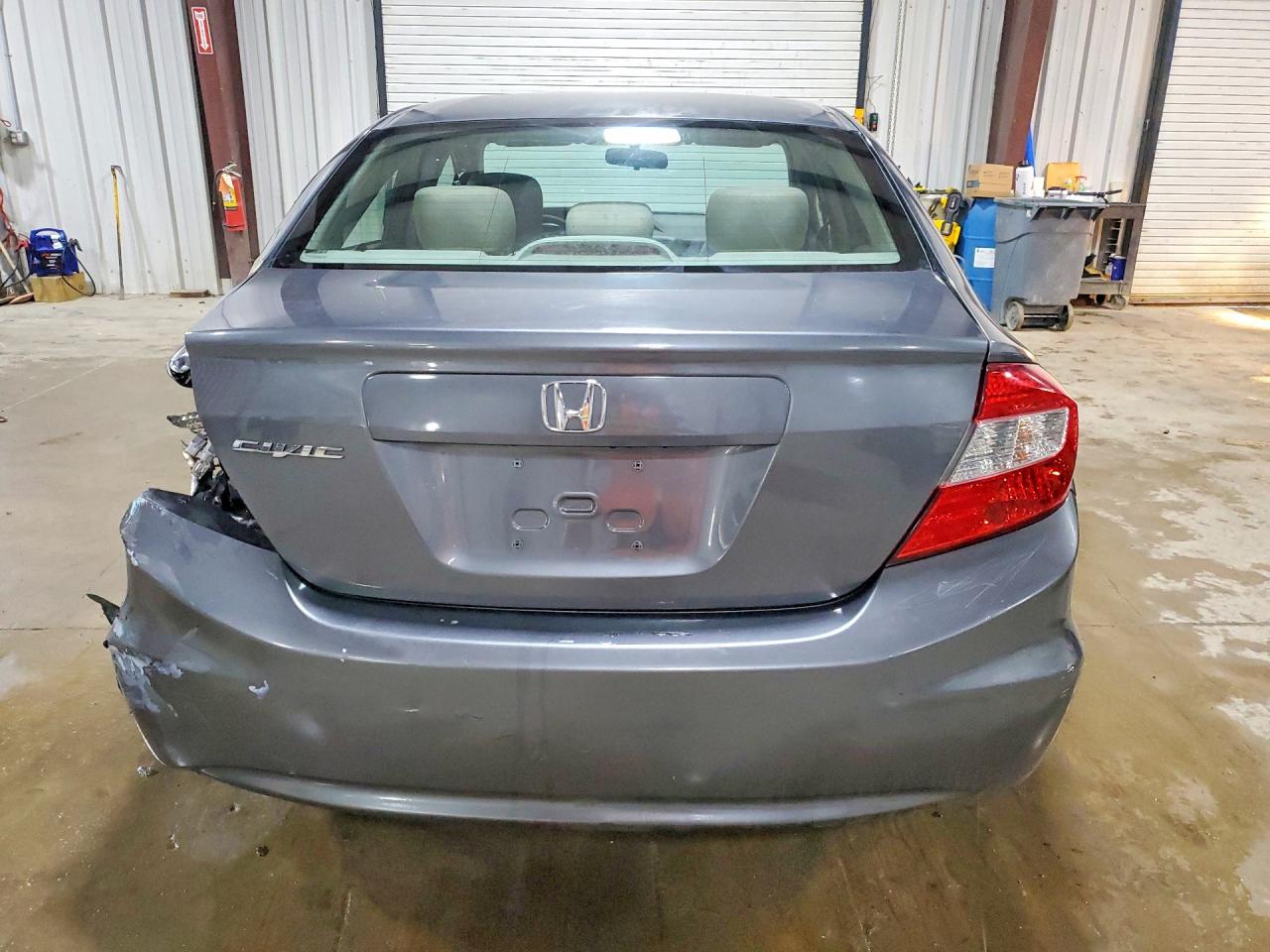 2012 Honda Civic Lx Gray vin: 19XFB2F5XCE342053