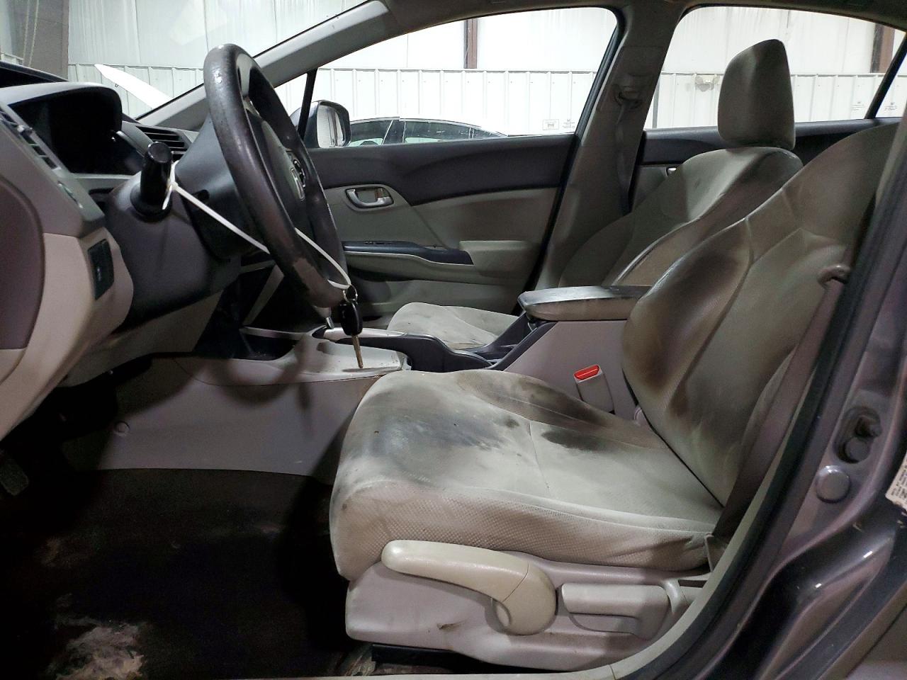 2012 Honda Civic Lx Gray vin: 19XFB2F5XCE342053
