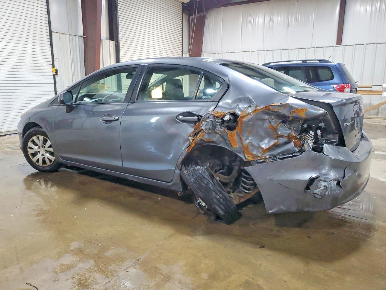 2012 Honda Civic Lx Gray vin: 19XFB2F5XCE342053