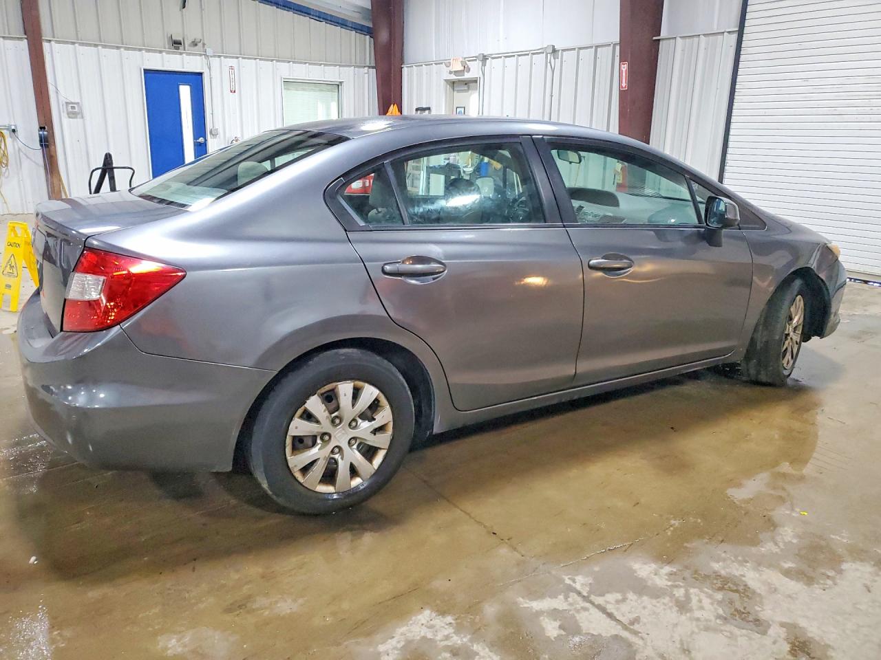 2012 Honda Civic Lx Gray vin: 19XFB2F5XCE342053