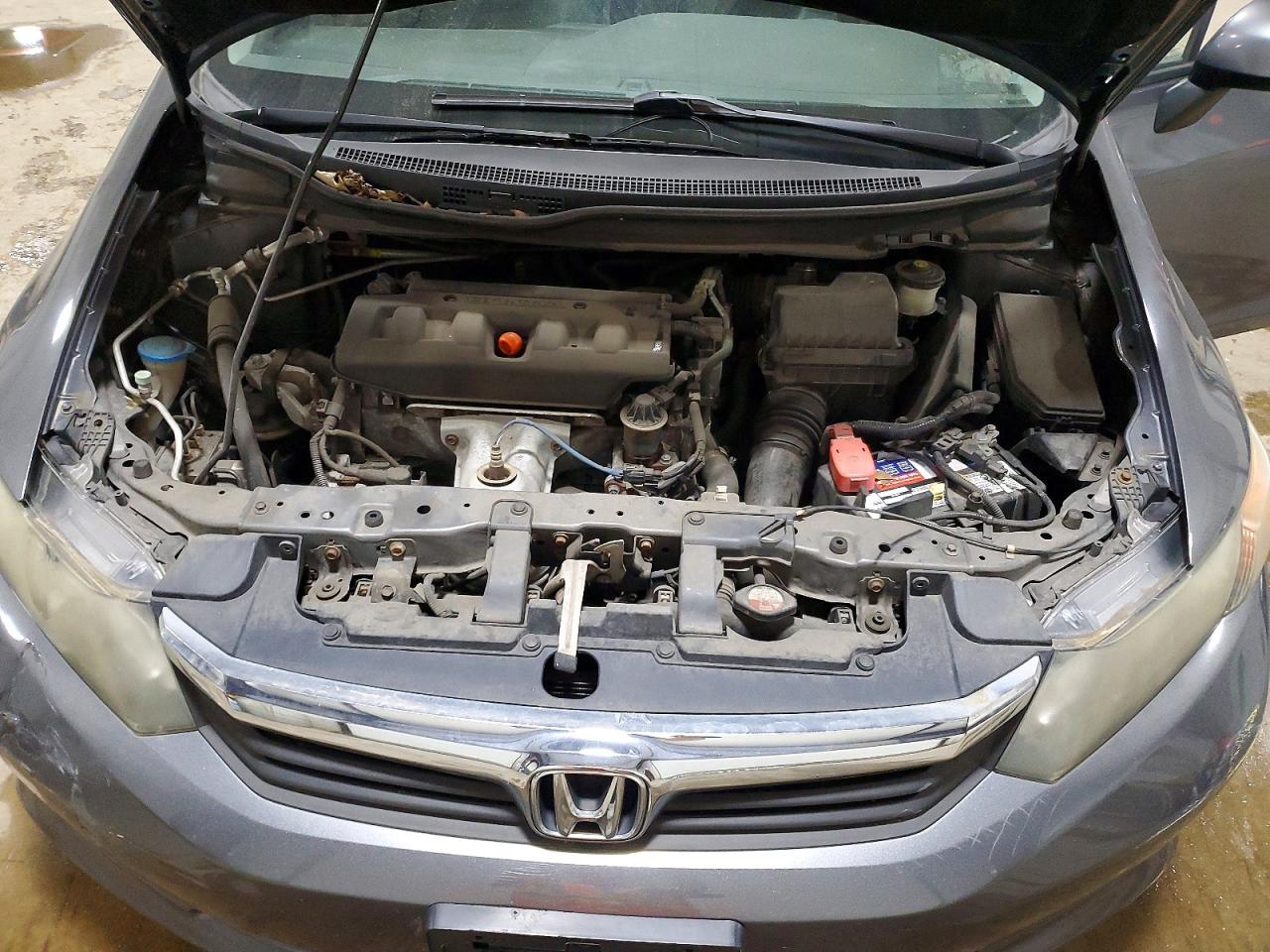 2012 Honda Civic Lx Gray vin: 19XFB2F5XCE342053