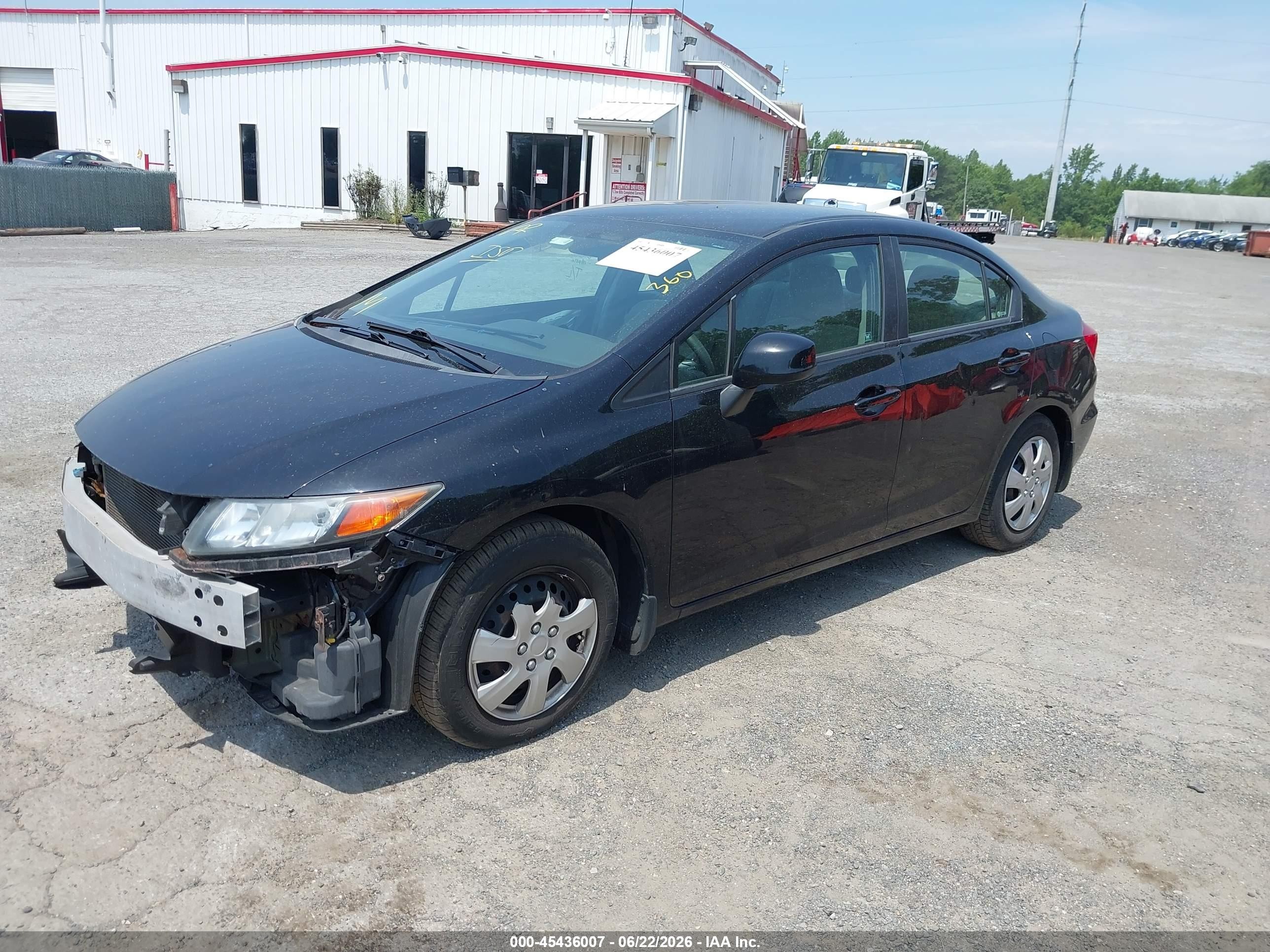 2012 Honda Civic Lx Black vin: 19XFB2F5XCE343753