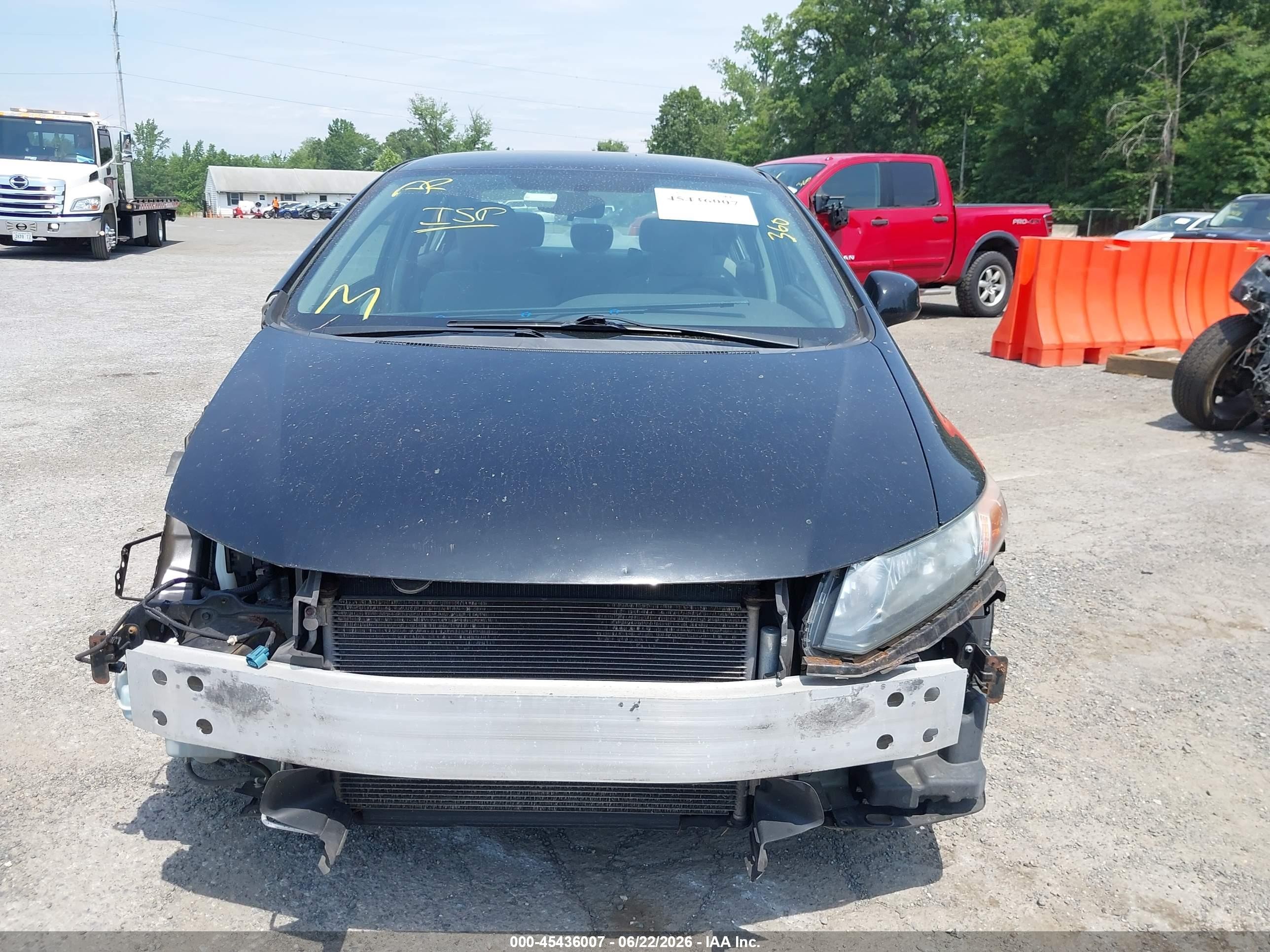 2012 Honda Civic Lx Black vin: 19XFB2F5XCE343753