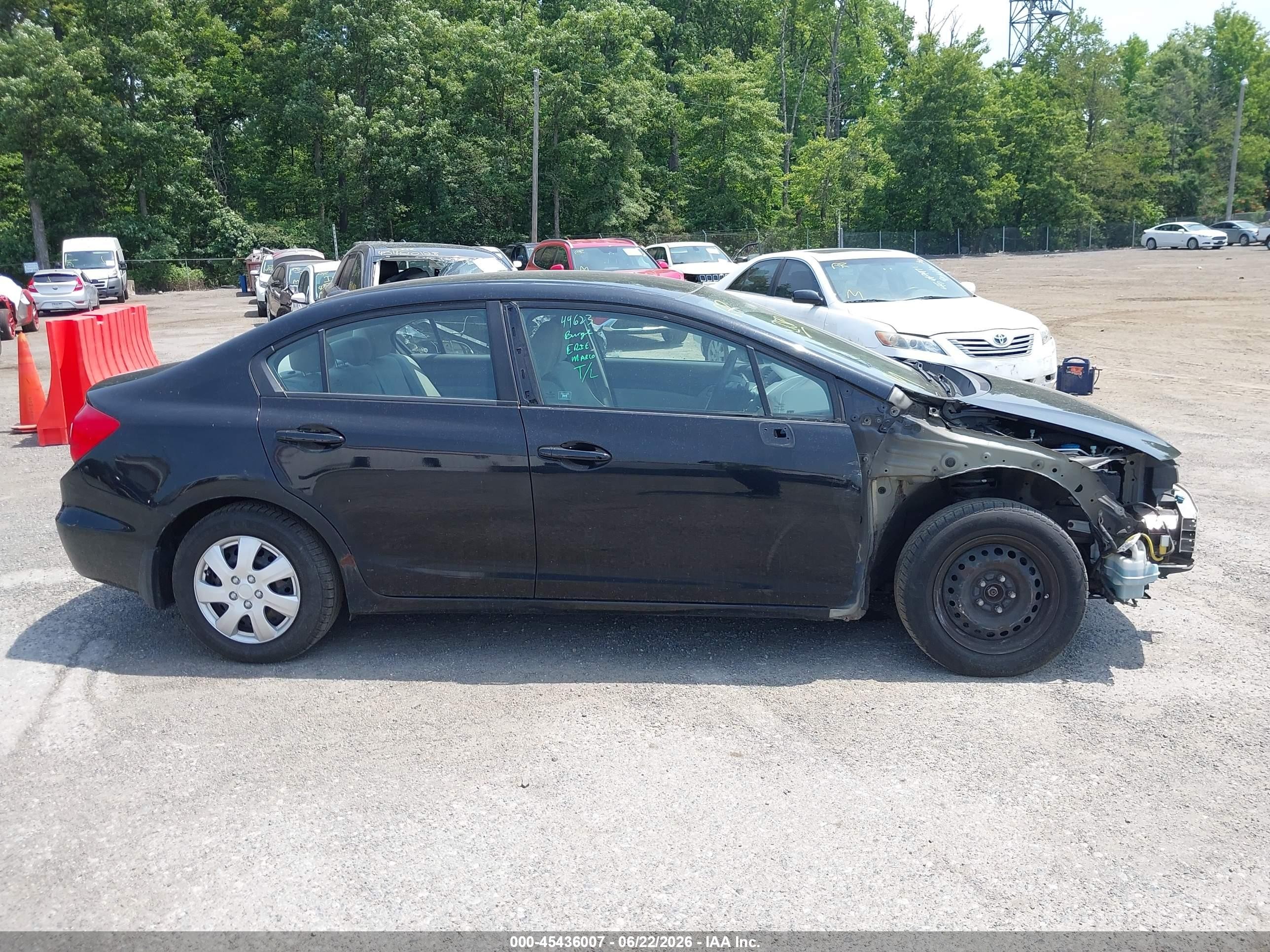 2012 Honda Civic Lx Black vin: 19XFB2F5XCE343753