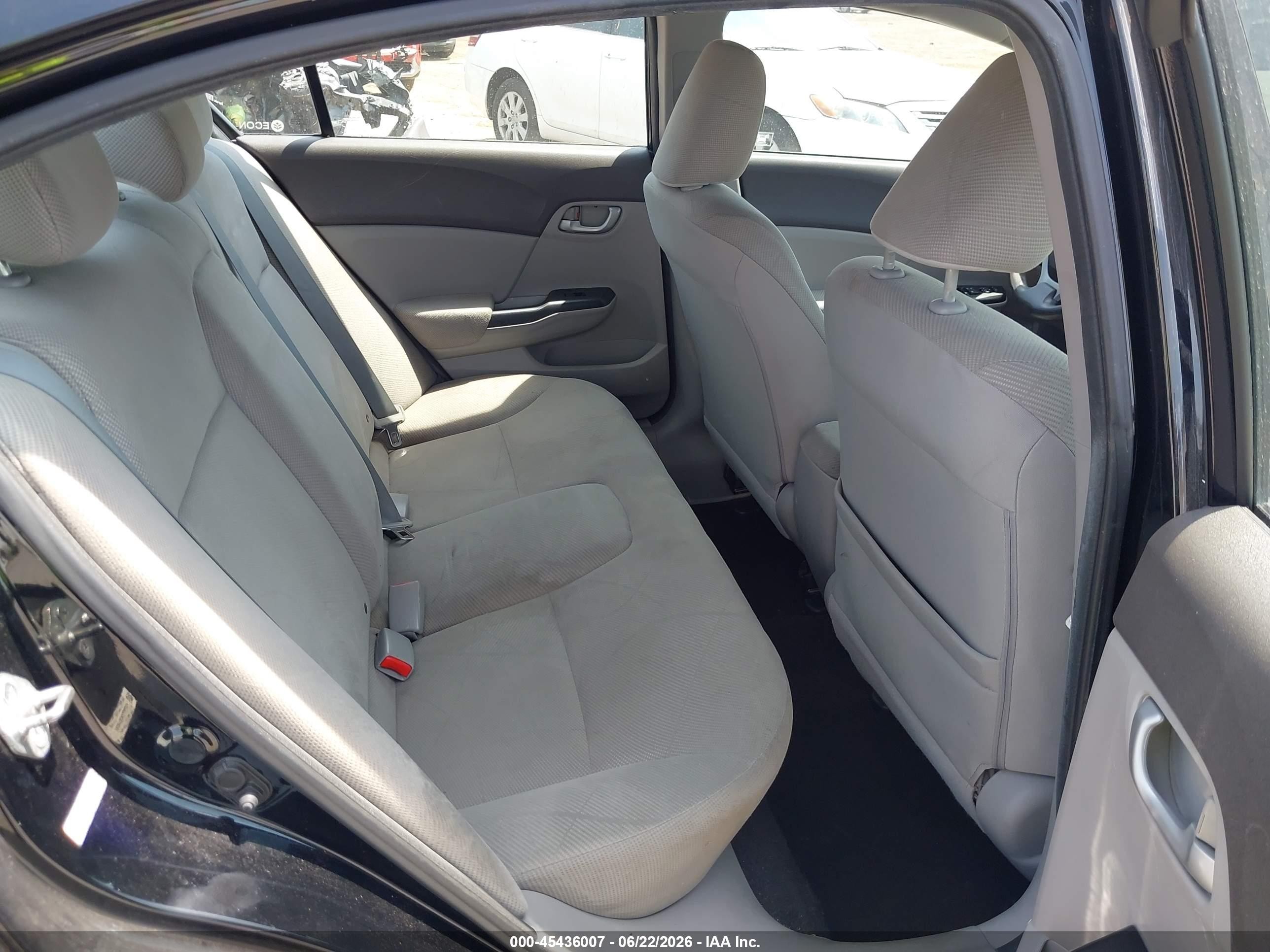 2012 Honda Civic Lx Black vin: 19XFB2F5XCE343753