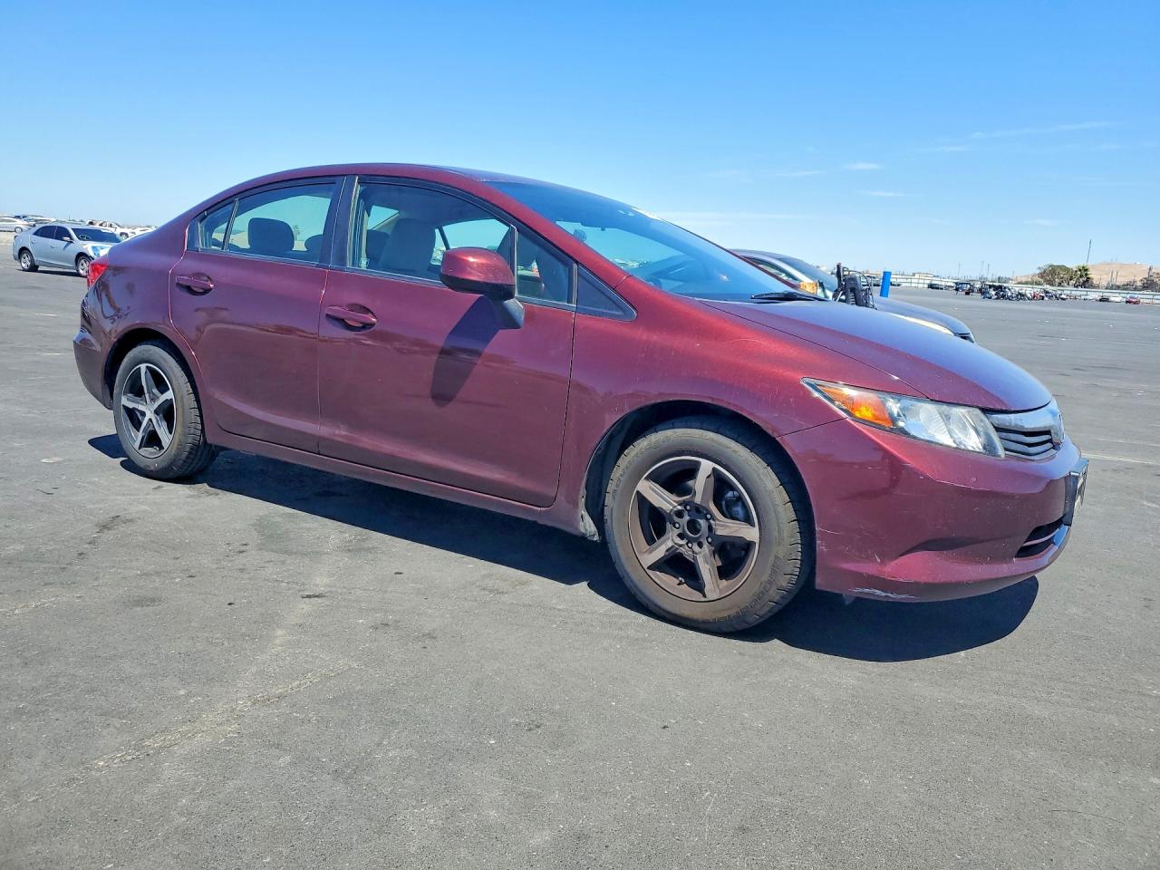 2012 Honda Civic Lx Burgundy vin: 19XFB2F5XCE364862