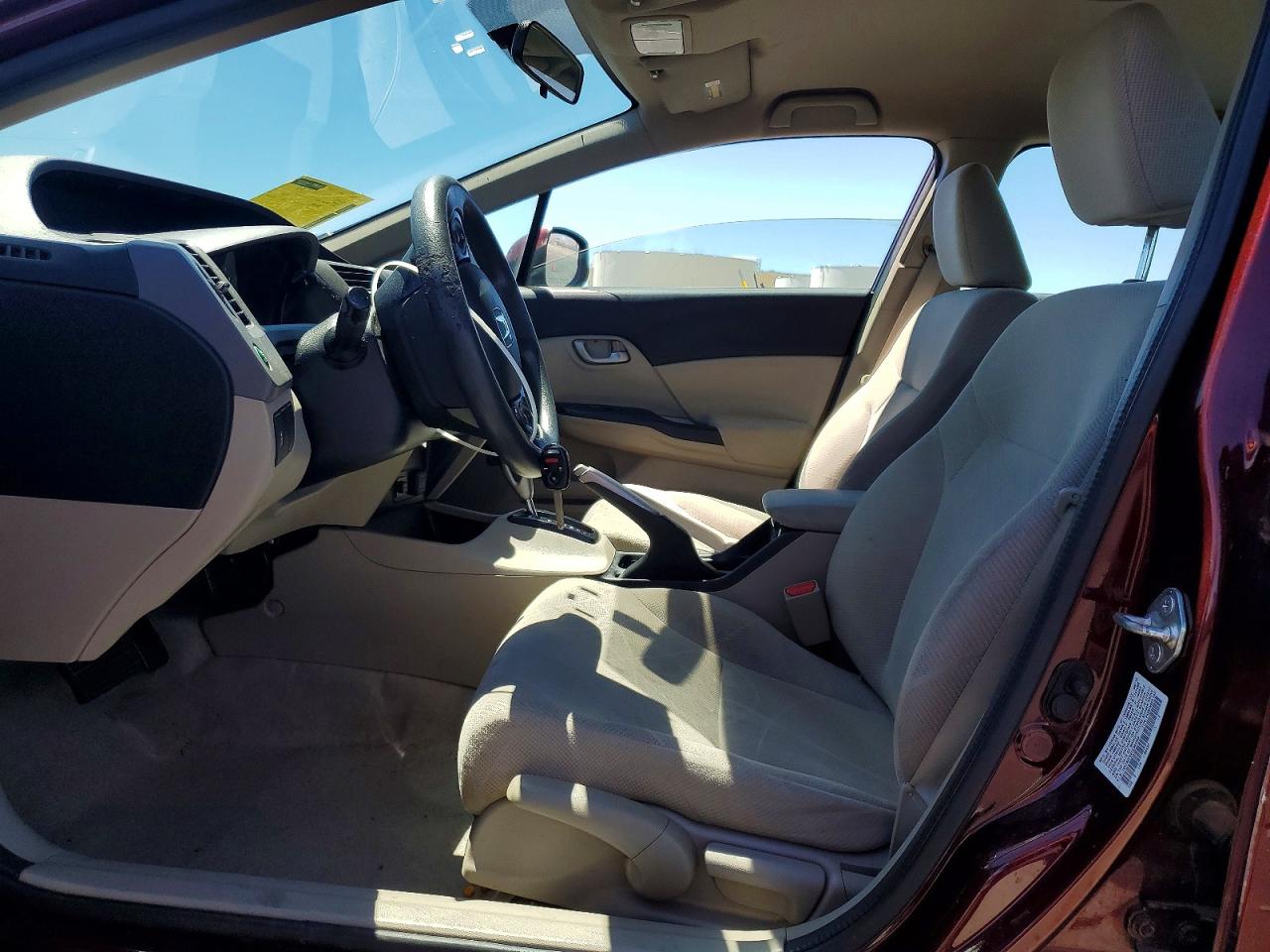 2012 Honda Civic Lx Burgundy vin: 19XFB2F5XCE364862