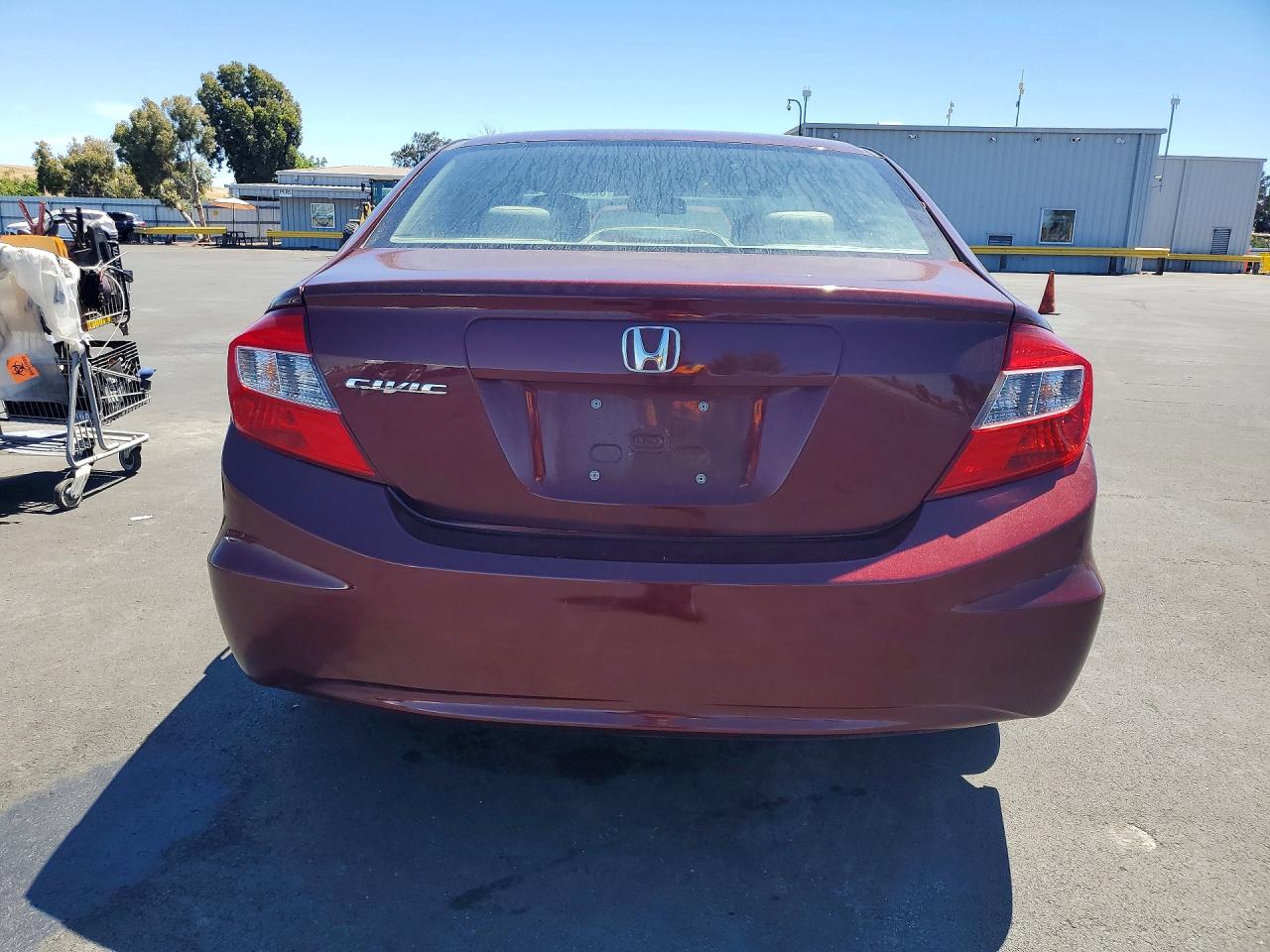 2012 Honda Civic Lx Burgundy vin: 19XFB2F5XCE364862