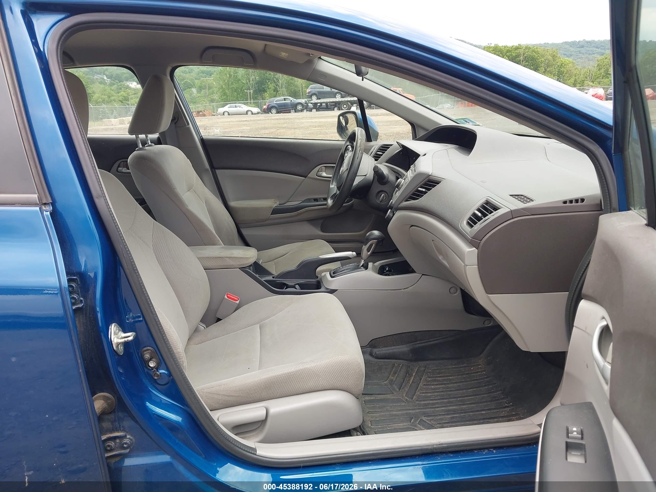 2012 Honda Civic Lx Dark Blue vin: 19XFB2F5XCE366031