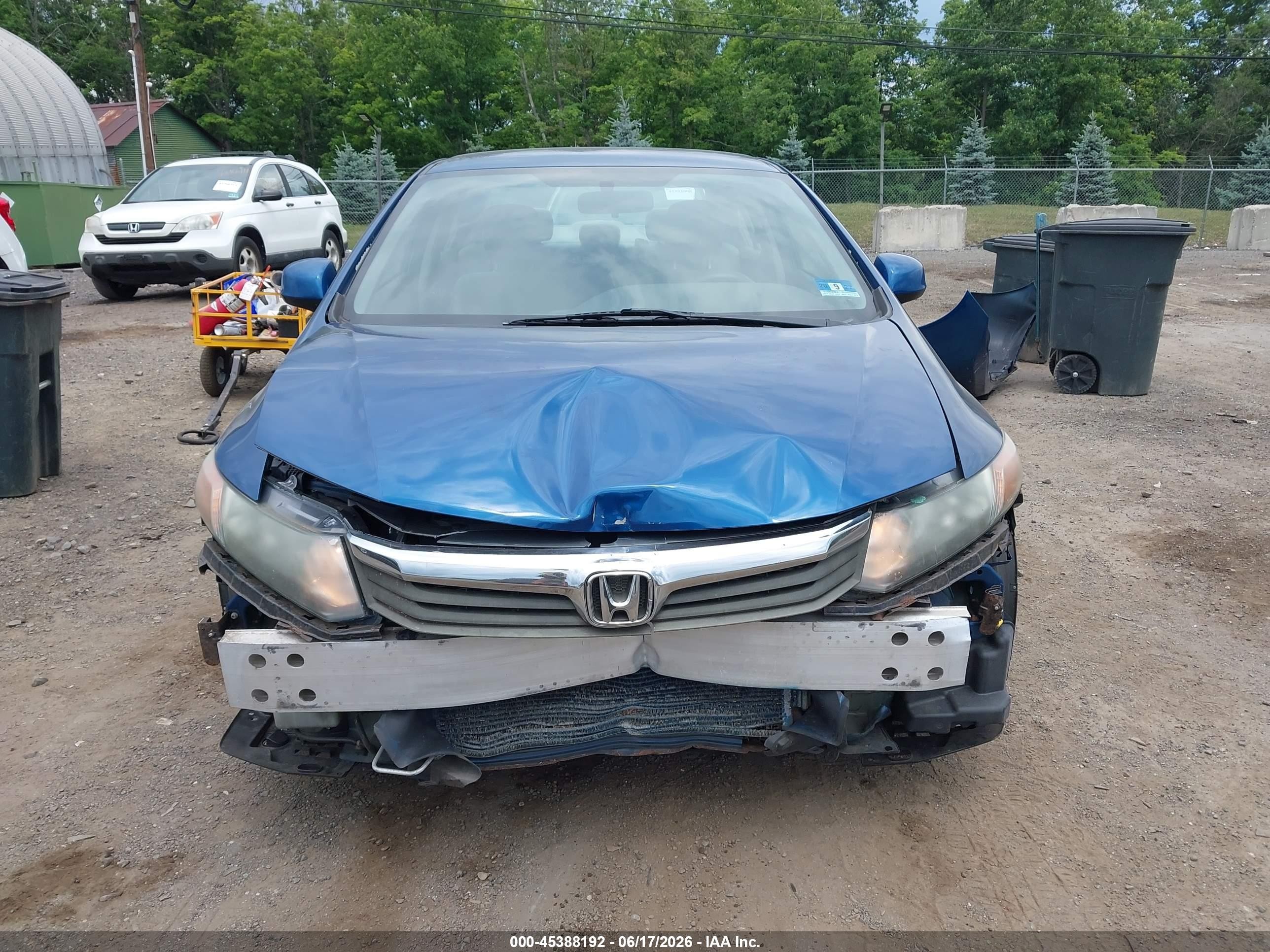 2012 Honda Civic Lx Dark Blue vin: 19XFB2F5XCE366031