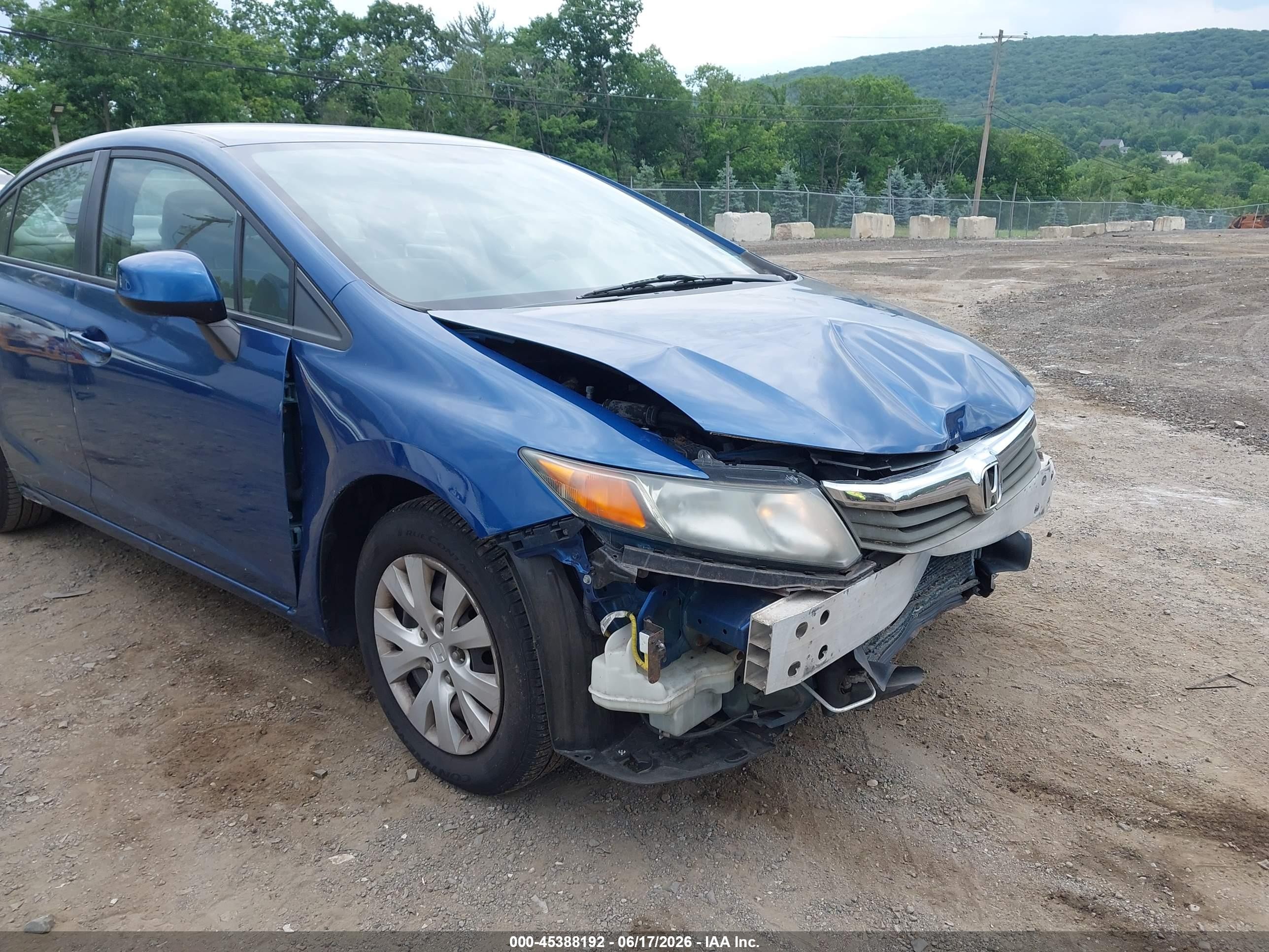 2012 Honda Civic Lx Dark Blue vin: 19XFB2F5XCE366031
