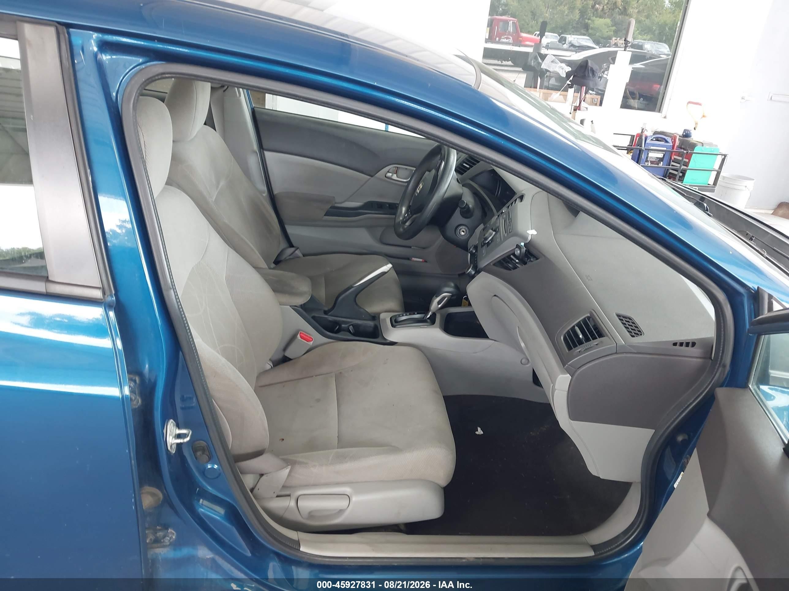 2012 Honda Civic Lx Синий vin: 19XFB2F5XCE367356