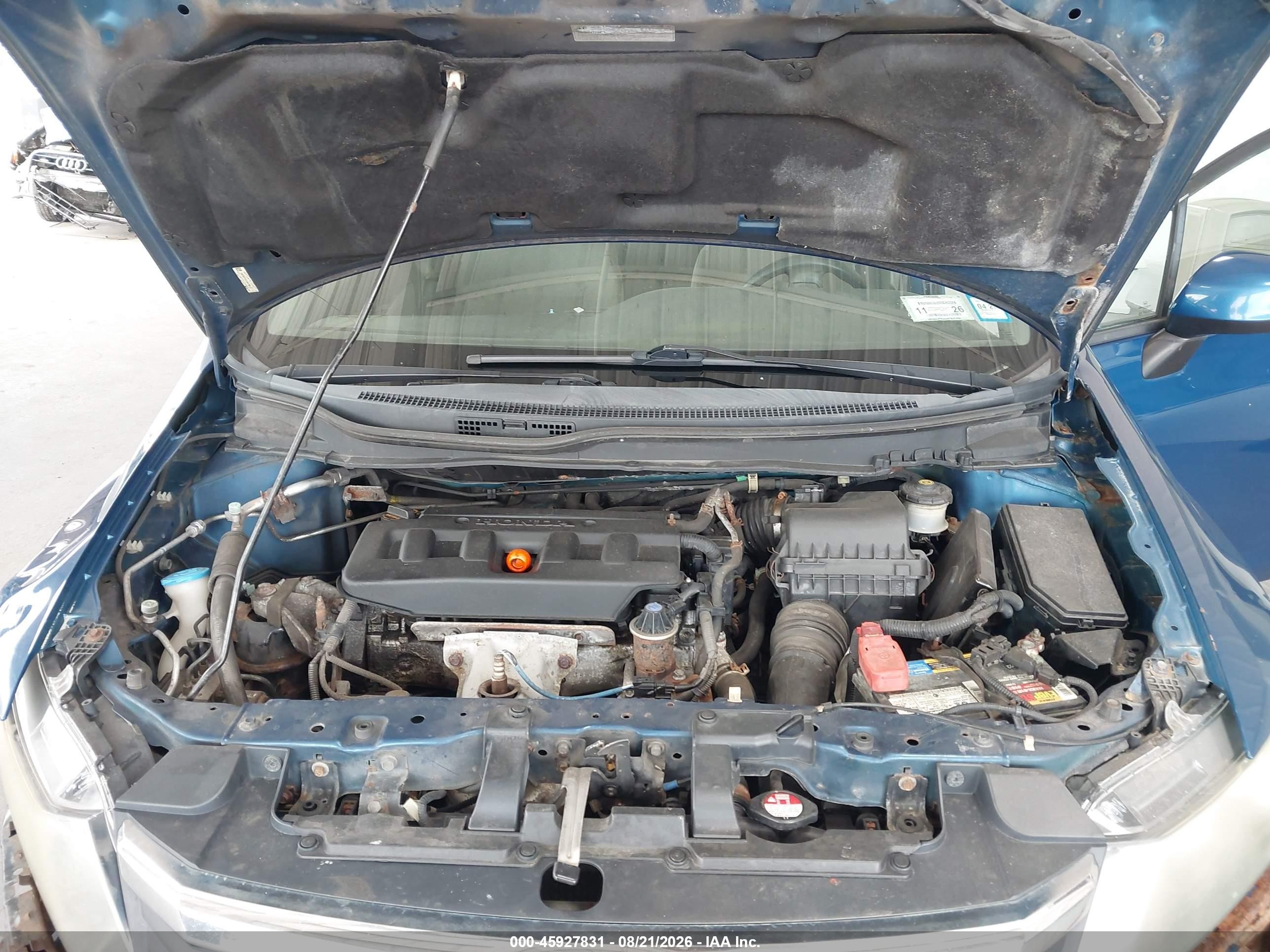 2012 Honda Civic Lx Синий vin: 19XFB2F5XCE367356