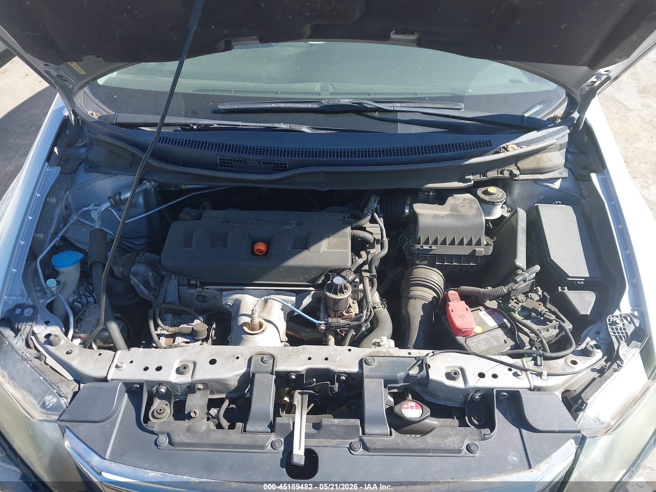 2012 Honda Civic Lx Silver vin: 19XFB2F5XCE367700
