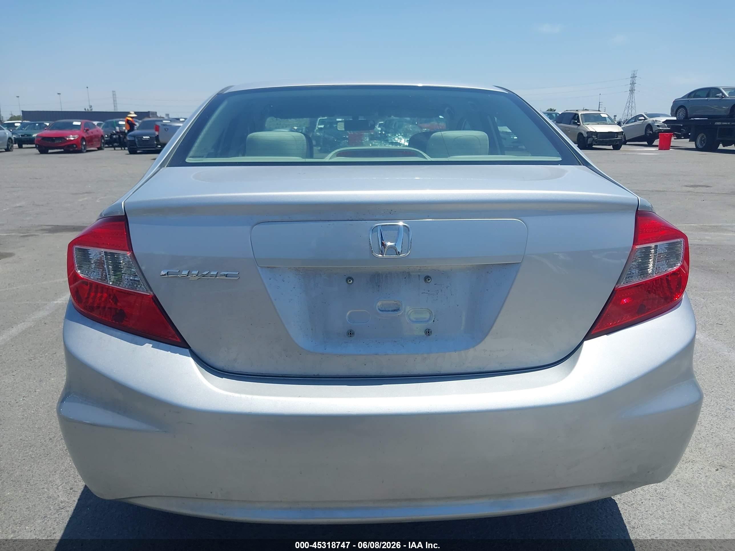 2012 Honda Civic Lx Silver vin: 19XFB2F5XCE367857