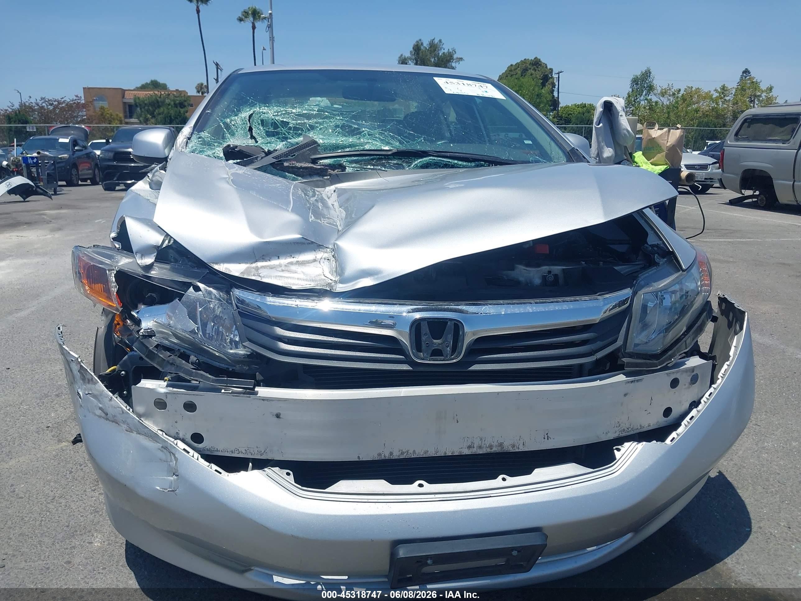 2012 Honda Civic Lx Silver vin: 19XFB2F5XCE367857