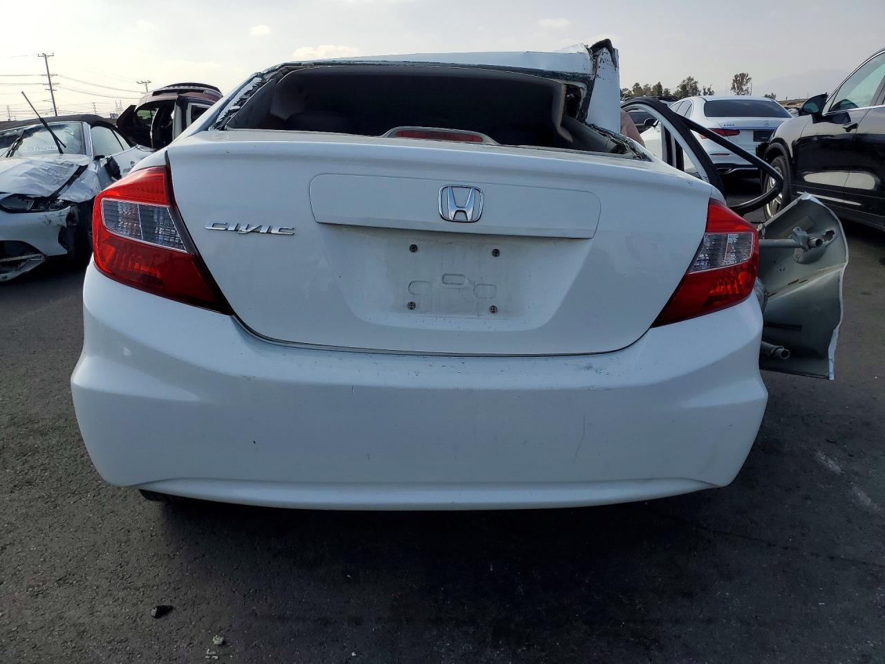 2012 Honda Civic Lx White vin: 19XFB2F5XCE369723