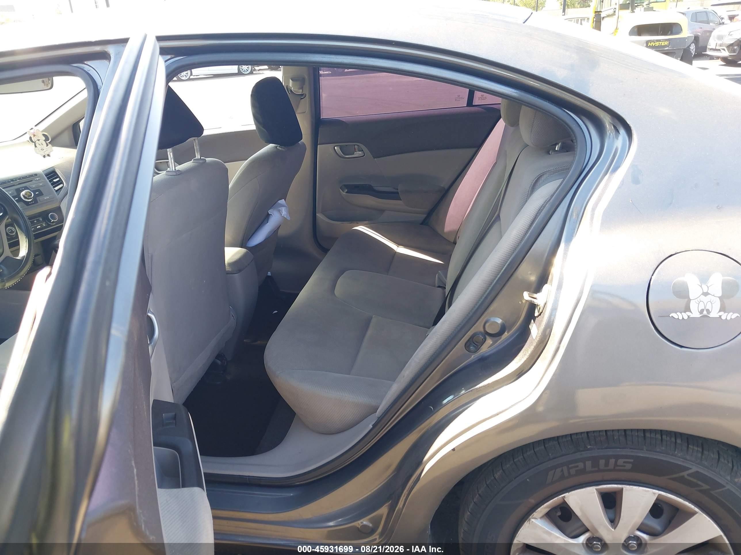 2012 Honda Civic Lx Gray vin: 19XFB2F5XCE373593